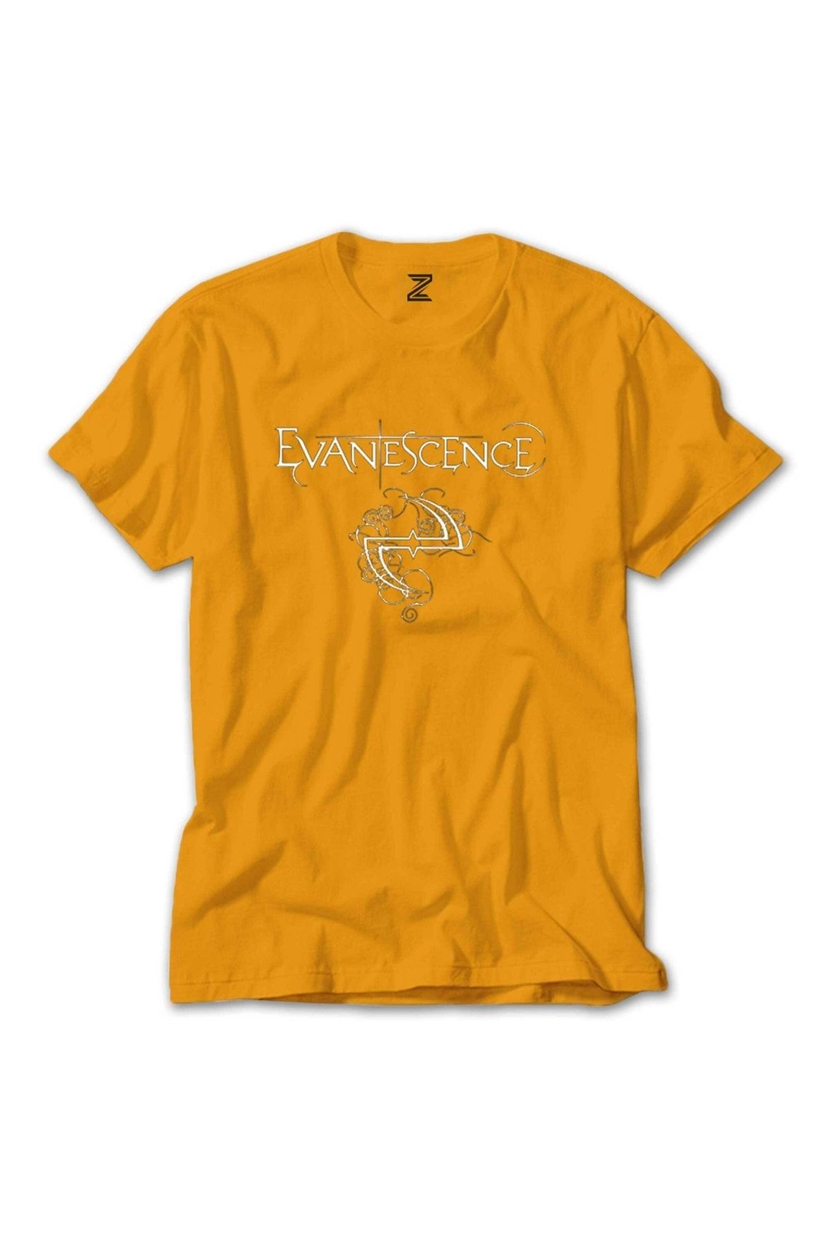 Z zepplin Evanescence Logo Ve Yazı Sarı Tişört