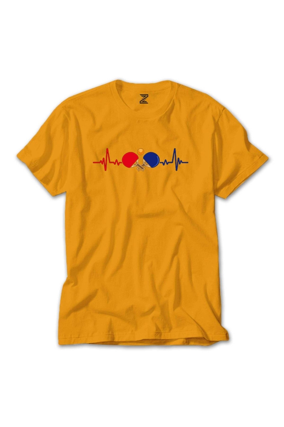 Z zepplin Ping Pong Heartbeat Sarı Tişört