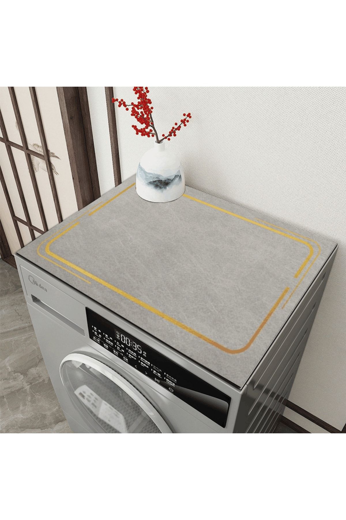 Else Halı Else Kurutmalık Çamaşır Makinesi Örtüsü Koruma Matı Sıvı Geçirmez Kaymaz Yıkanabilir