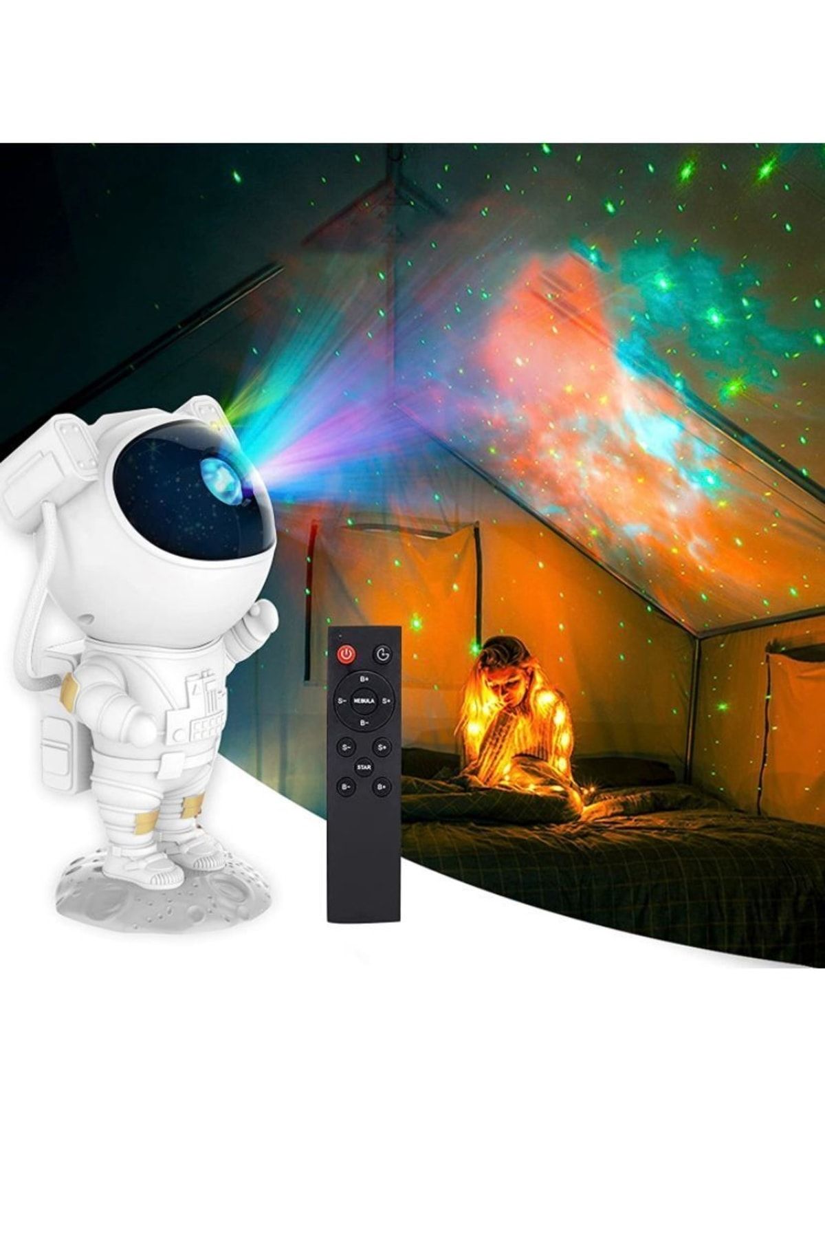 LEDAR Astronot Projektör Gece Lambası Yıldız Galaxy Efekti