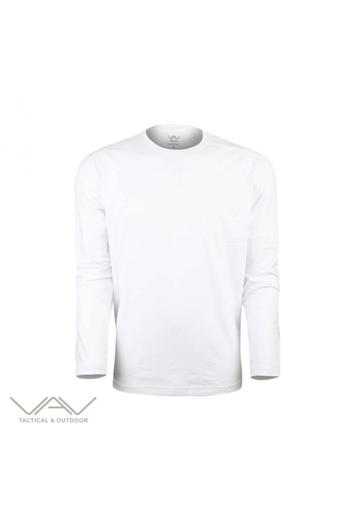 VAV WEAR Baseti-04 Uzun Kol Sweatshirt Beyaz Xl