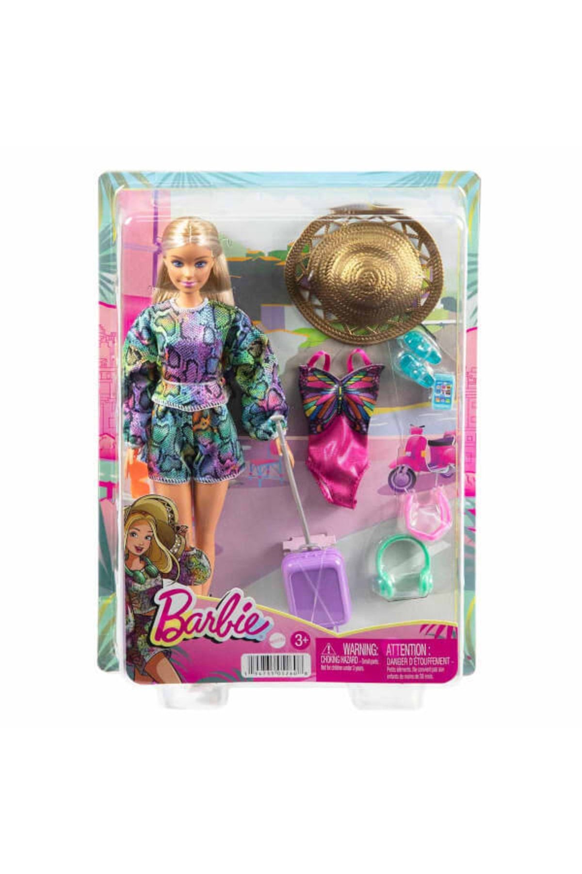 Barbie Tatile Gidiyor Bebeği Hgm54