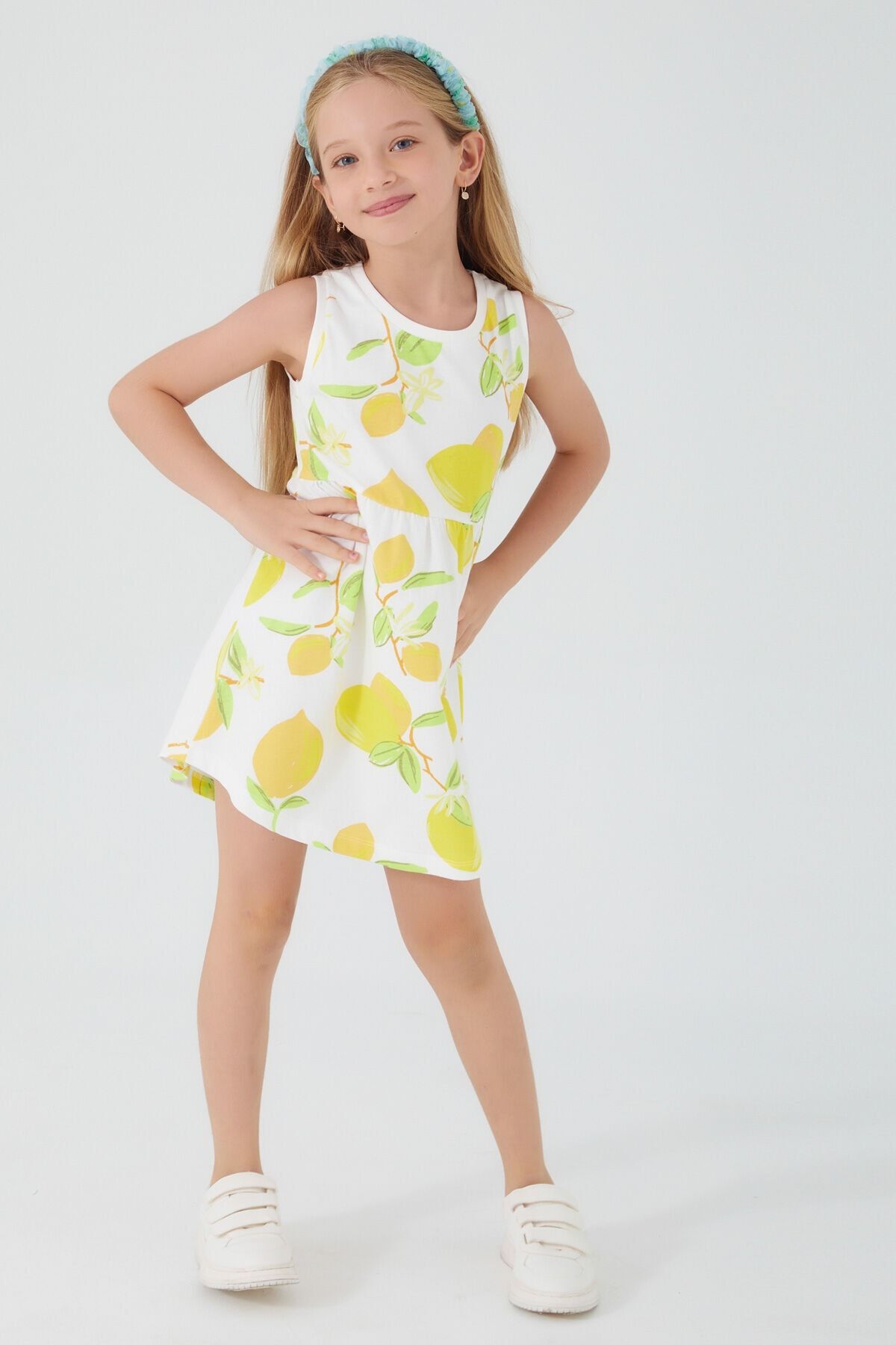 Rolypoly Rolypoly Lemon Branch Krem Kız Çocuk Elbise
