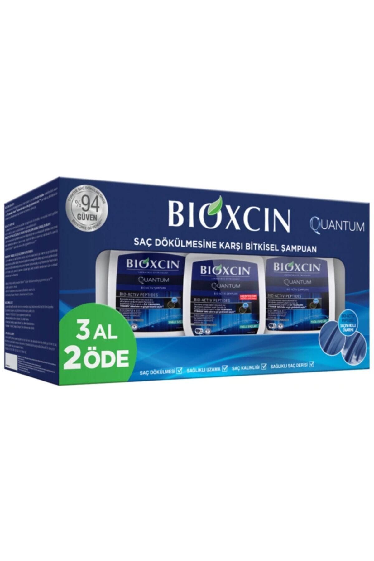 Bioxcin Quantum Şampuan 300 Ml 3 Adet- Yağlı Saçlar