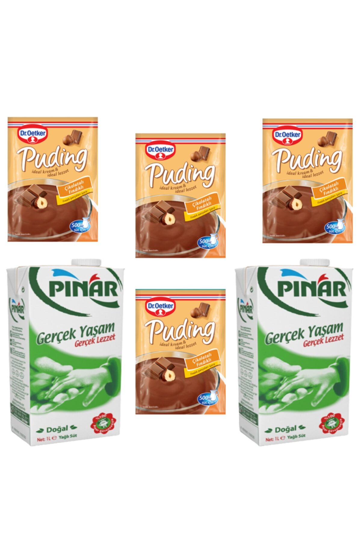 Dr. Oetker 2 Adet Pınar Süt Ve 4 Adet Çikolatalı Fındıklı Puding