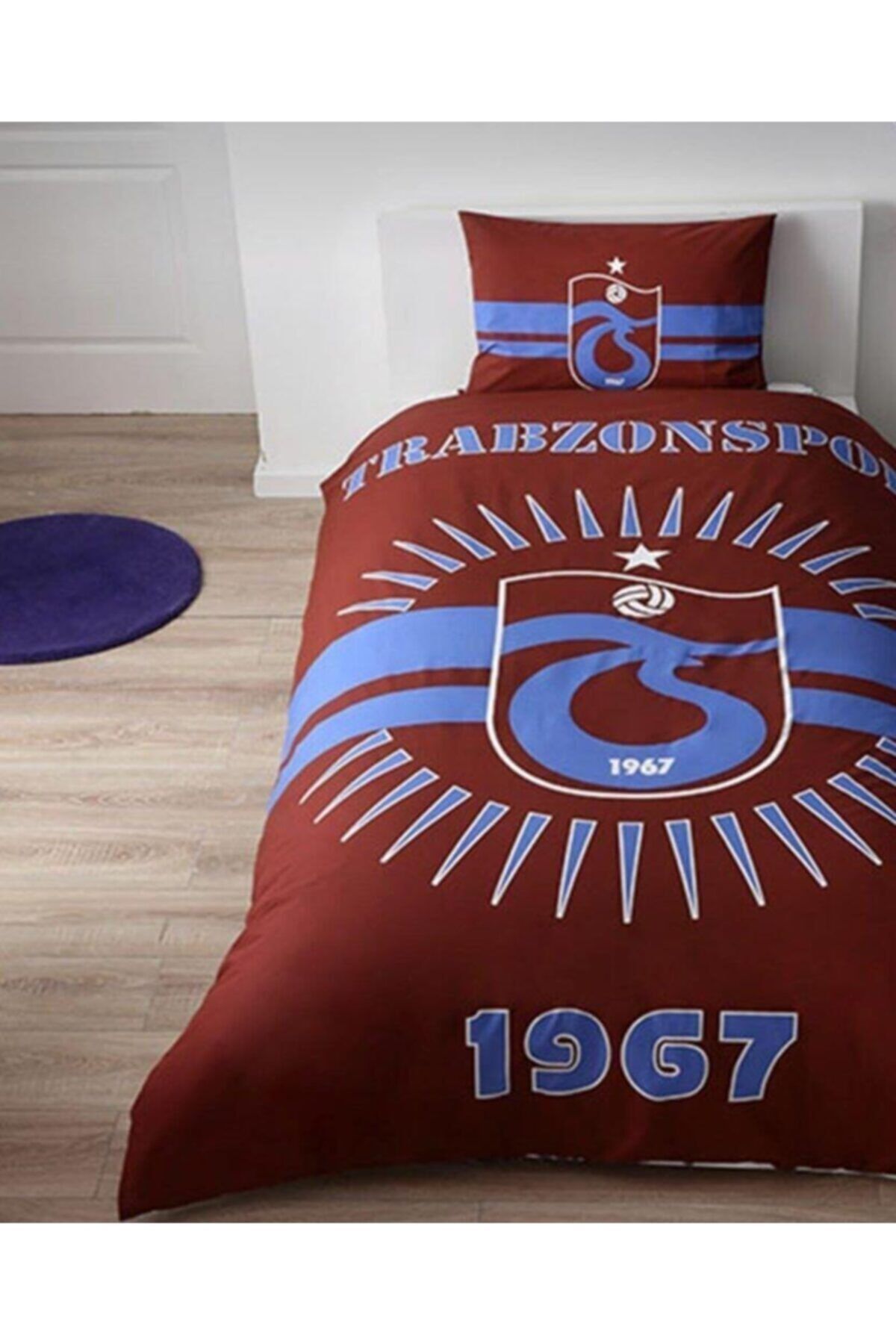 Kristal Tac Trabzonspor Tek Kişilik Parlayan Güneş Nevresim Takımı