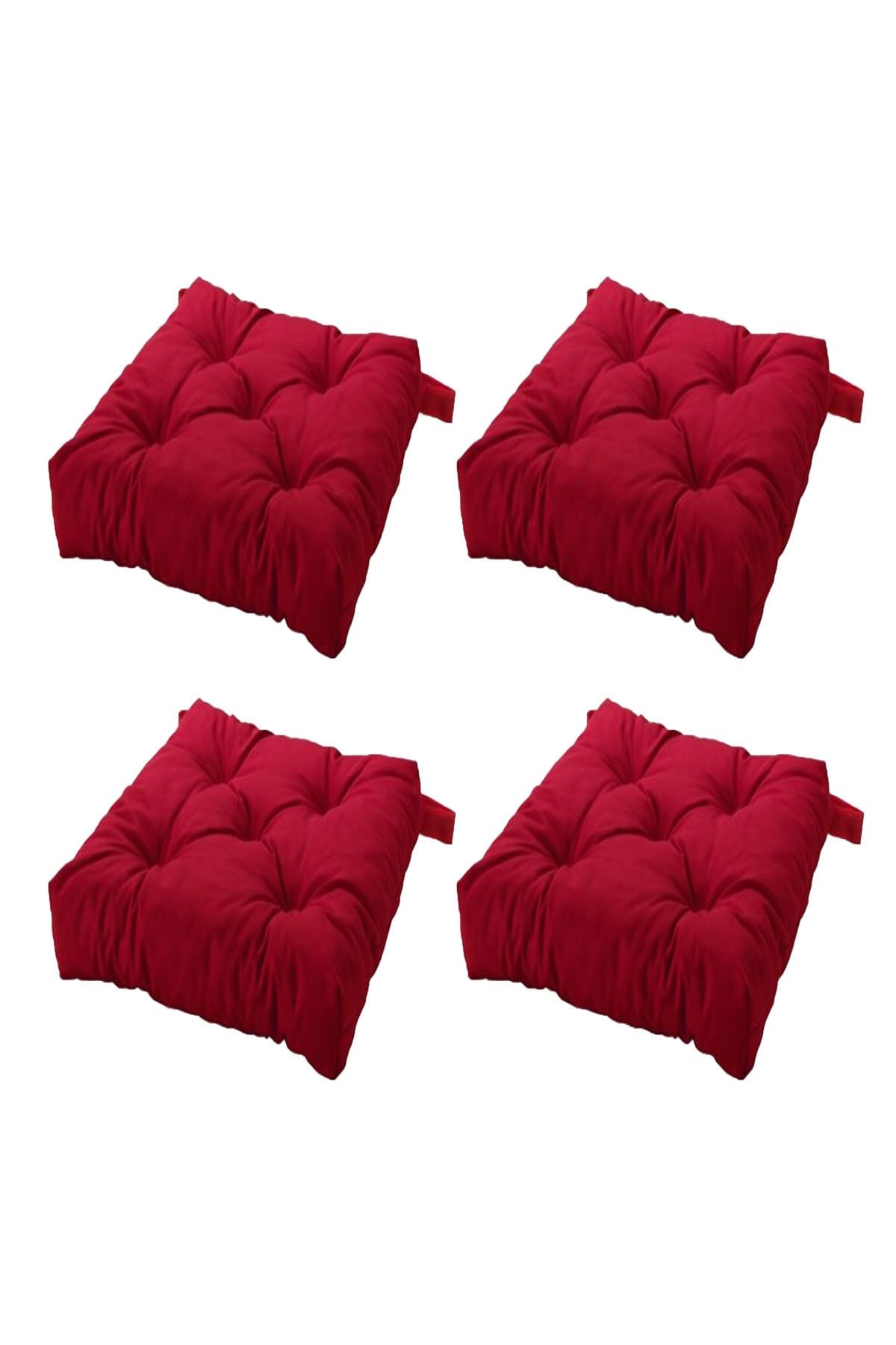 IKEA Malında Sandalye Minderi Kırmızı 40/35x38x7 cm 4 Adet