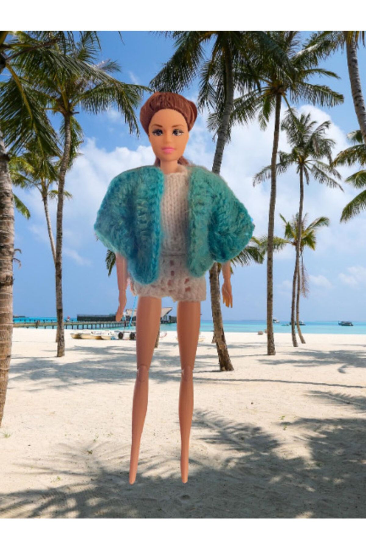 Zekids Barbie Bebek İçin Kazak, Hırka Ve Şort