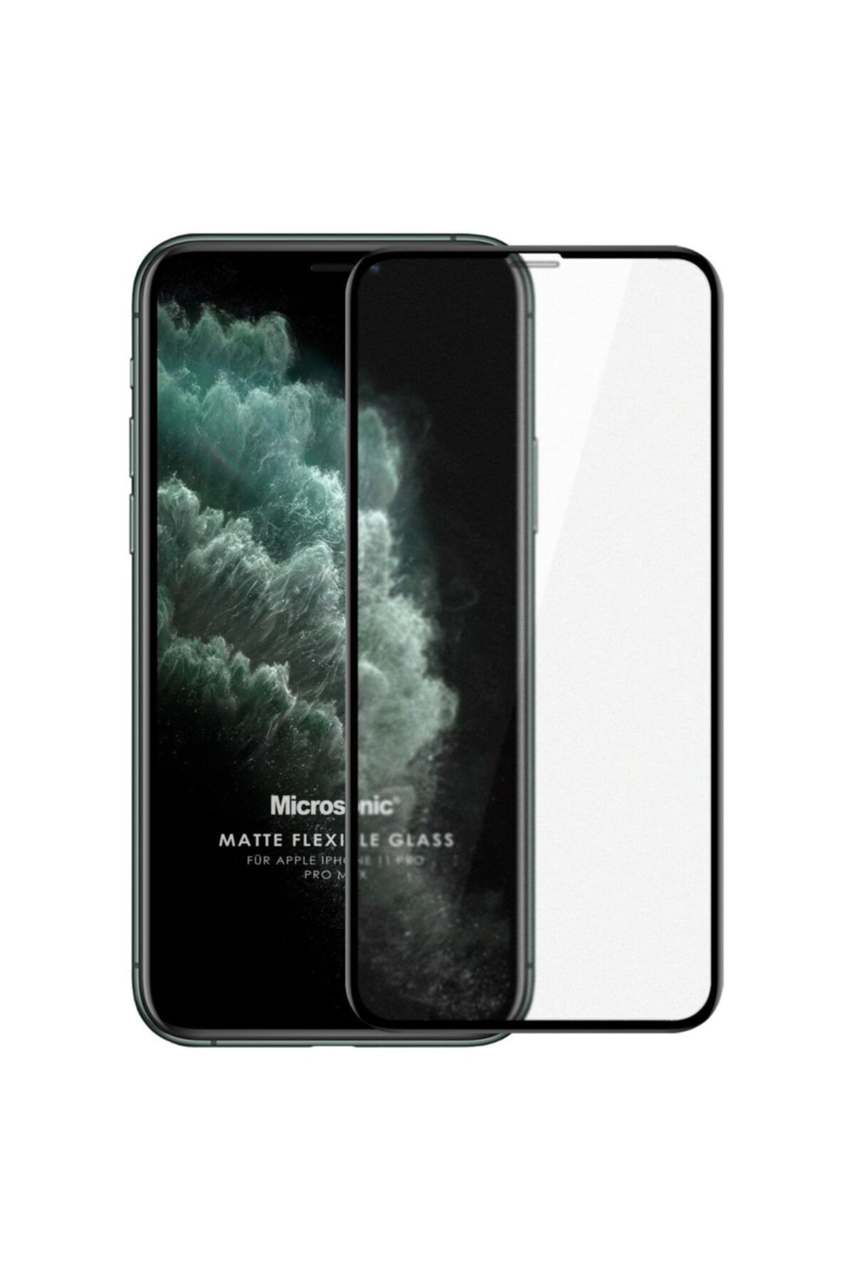 Microsonic Iphone 11 Pro Max Uyumlu Seramik Matte Flexible Ekran Koruyucu Siyah