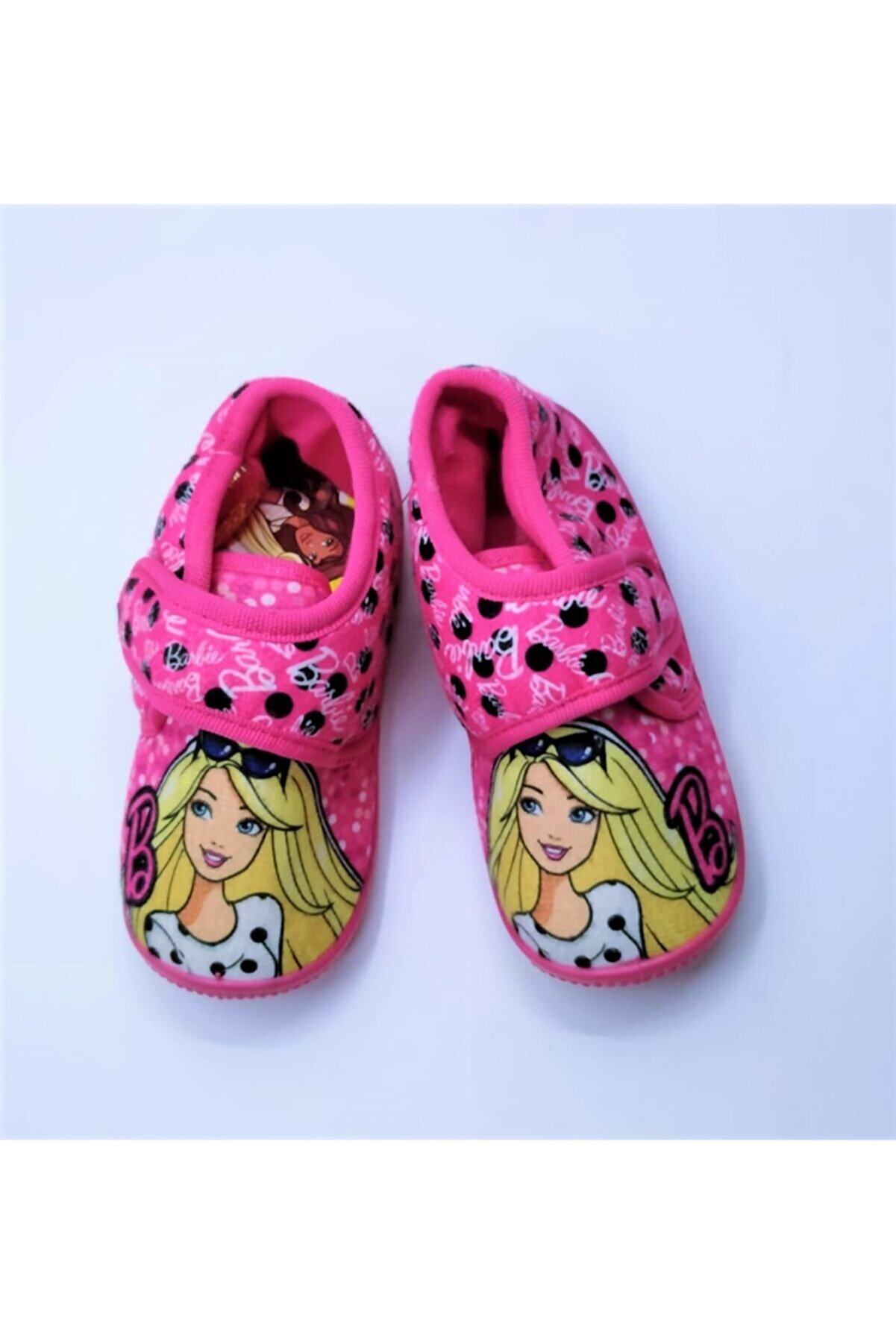 Barbie Desenli Lisanslı Pembe Kız Çocuk Ev Ve Kreş Ayakkabısı