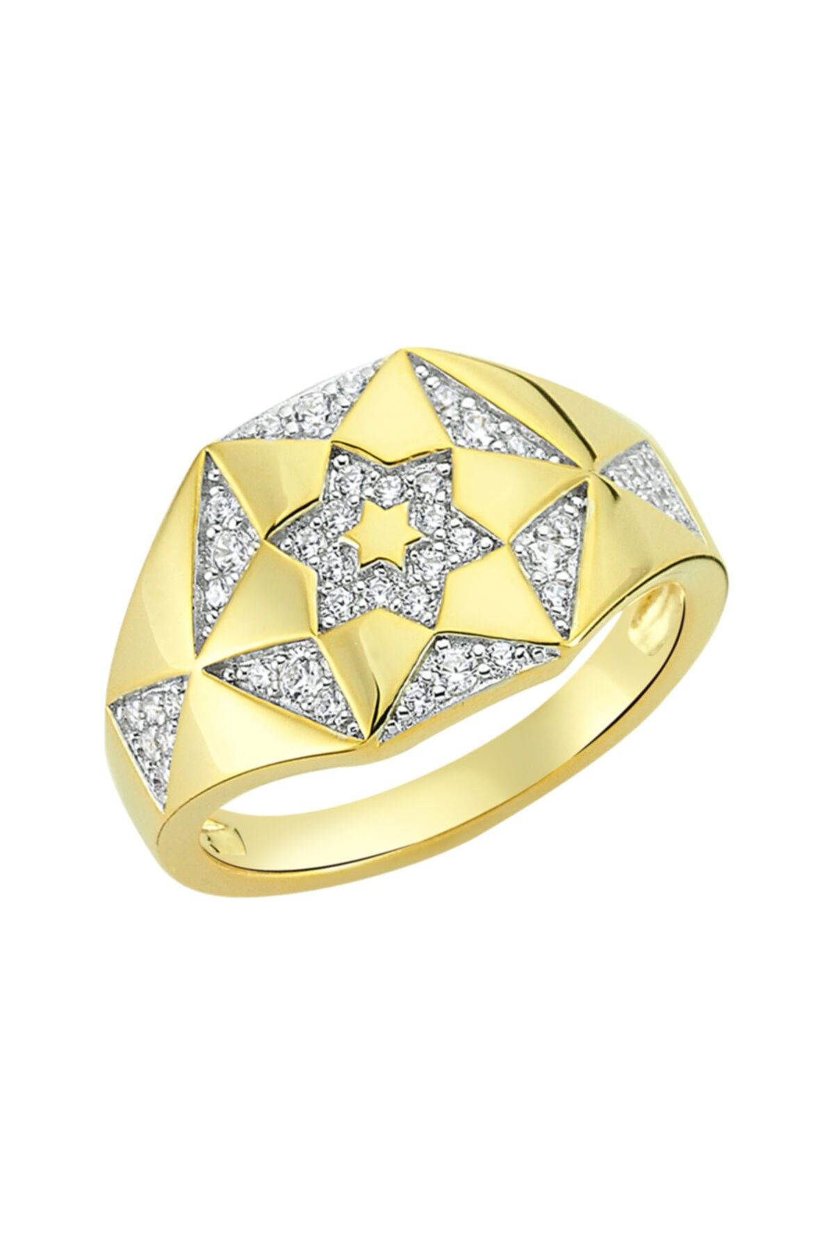 Luzdemia Chiron Star Ring 925 - Gold/white