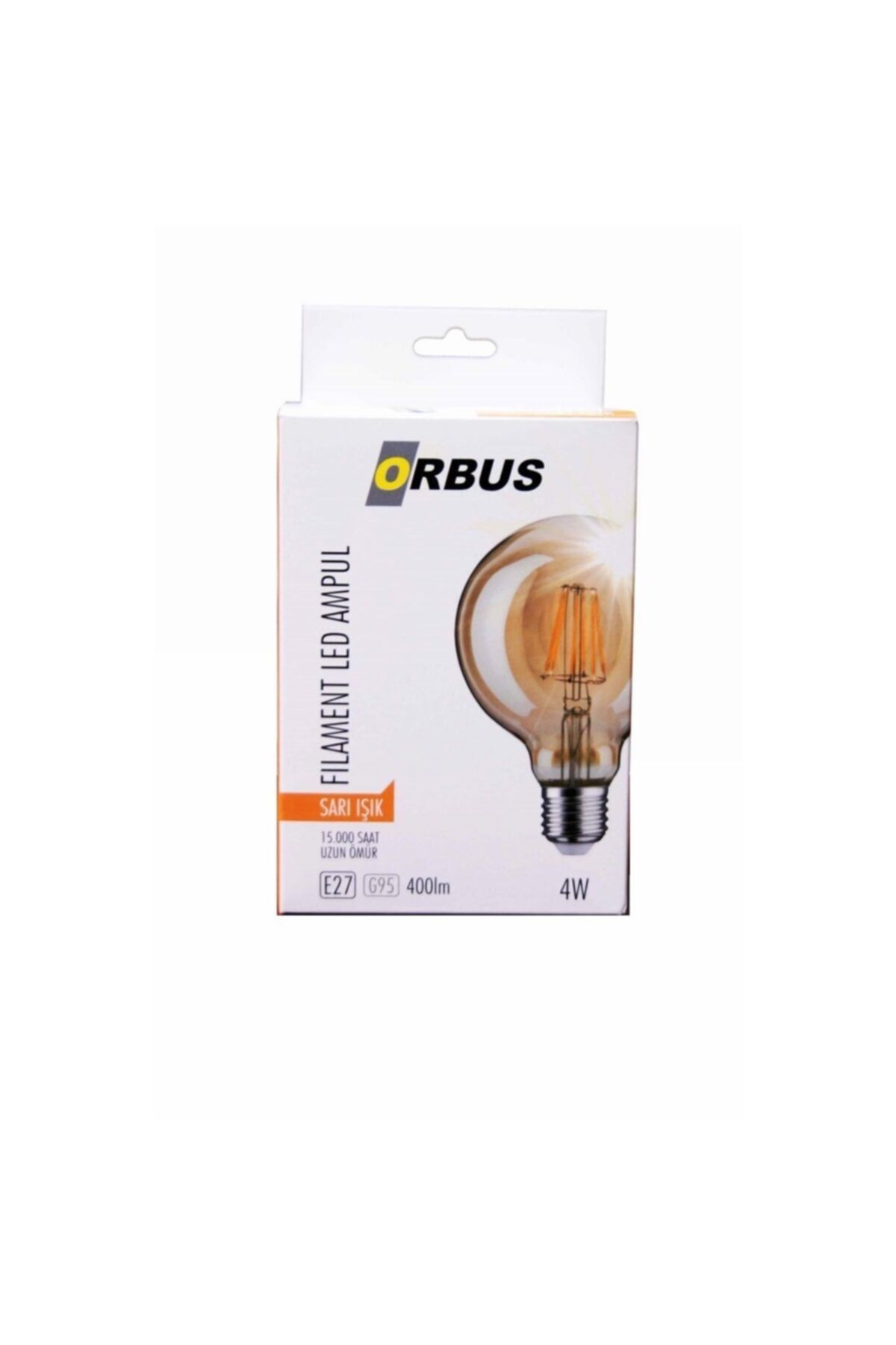 ORBUS G95 4w Filament Bulb Amber E27 Ra80 220- 240v/50hz Ampul - 2200k Sarı Işık