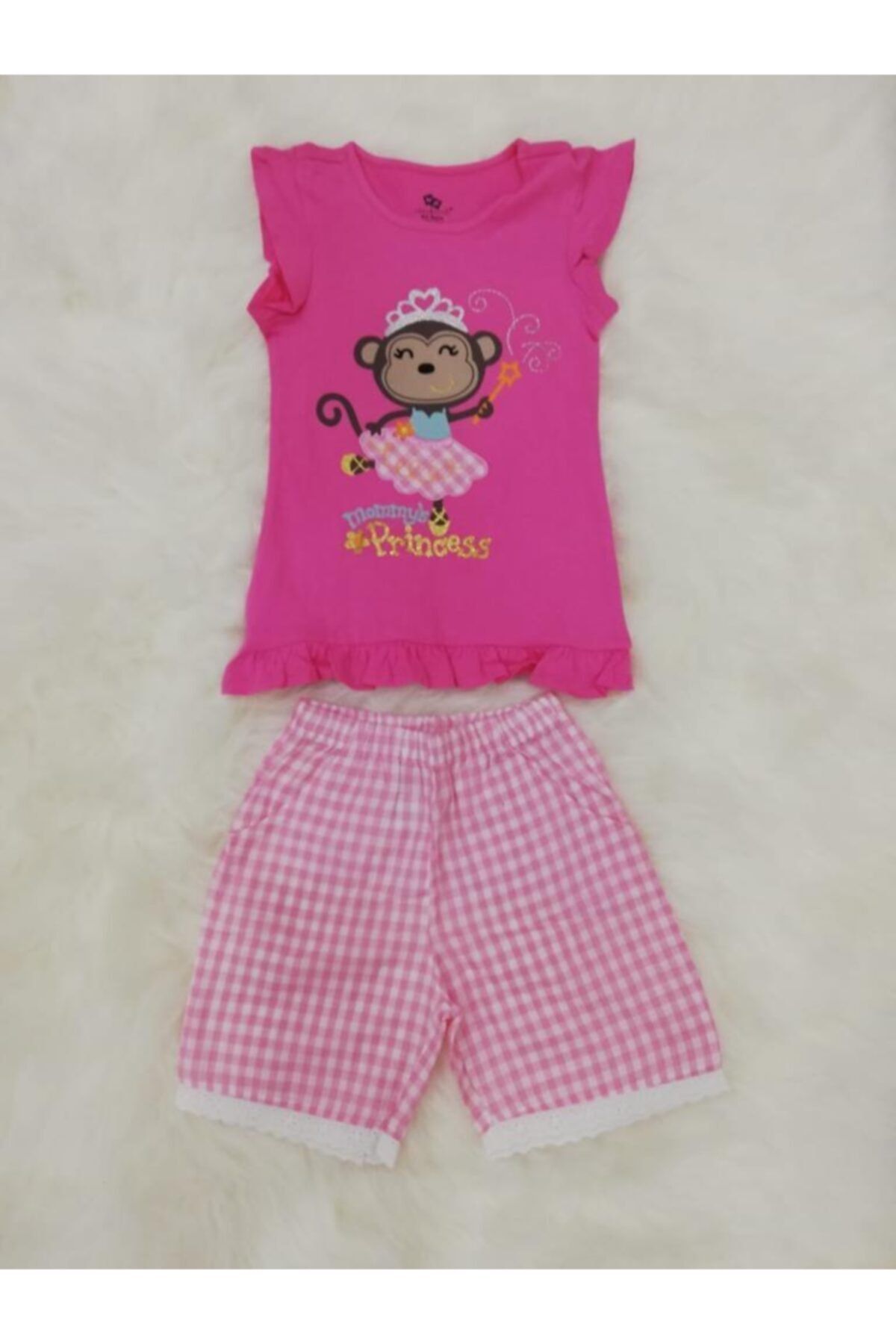 Wonder Kids Wonder Kids 130606 Kız Çocuk Şortlu Yazlık Pijama Takımı