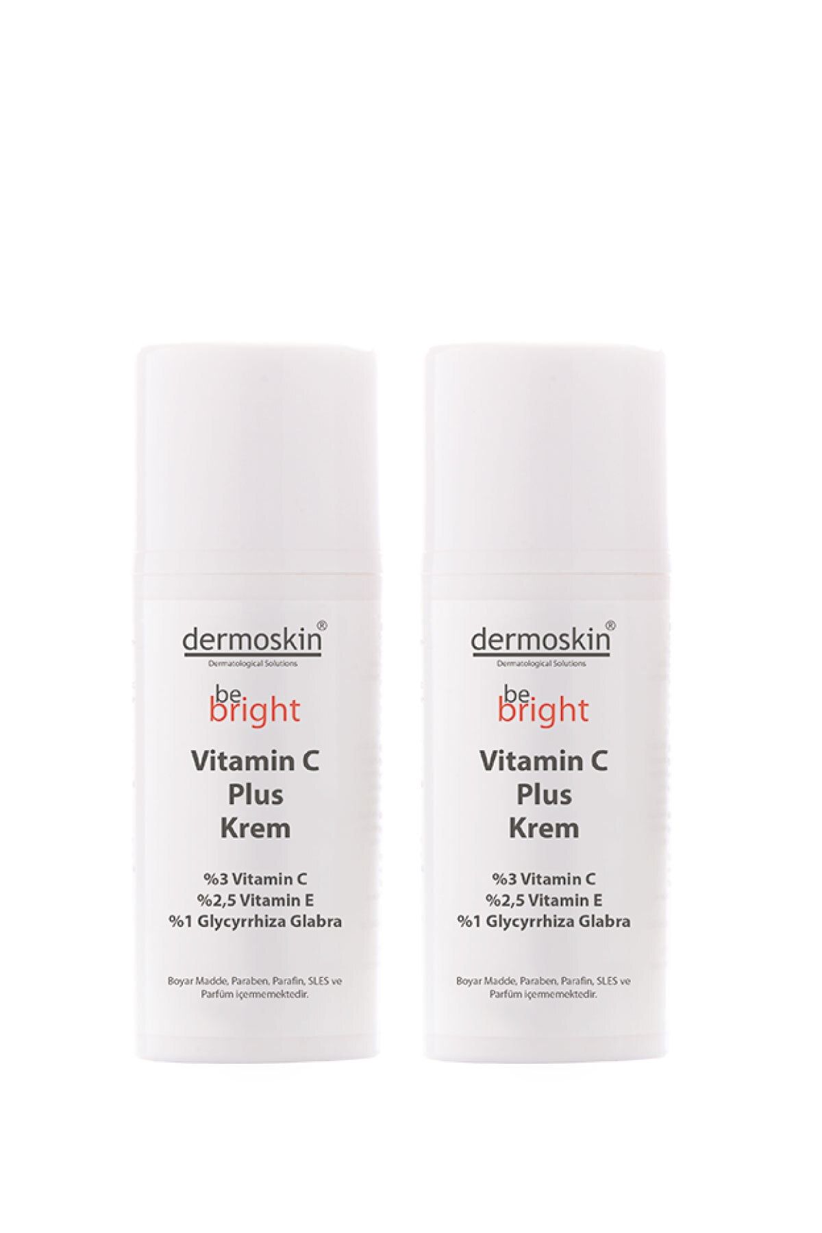 Dermoskin Be Bright  Ve Nemlendirici Vitamin C Plus Krem 33 ml 2'li Avantaj Paket