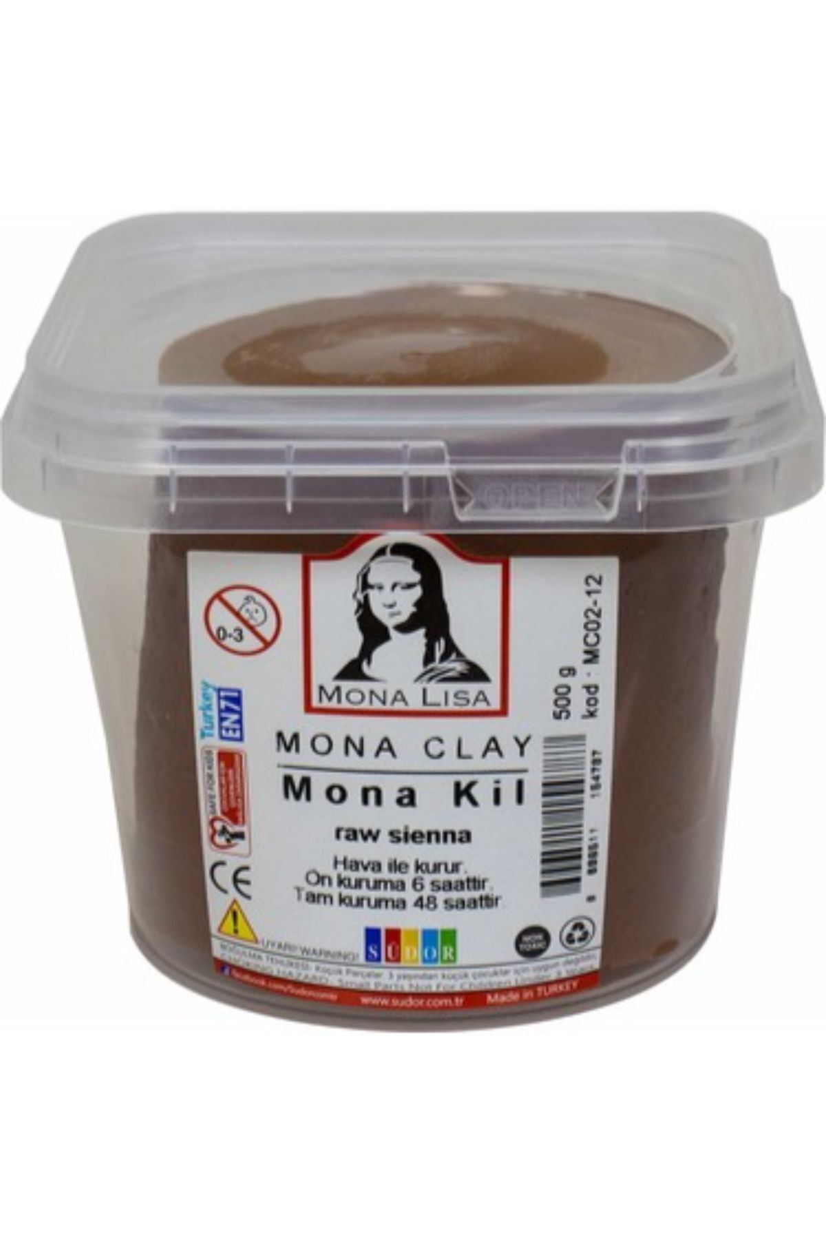 Südor Mona Clay Modelleme Kili 500 Gr Kil Çamuru Renkli 1 Adet
