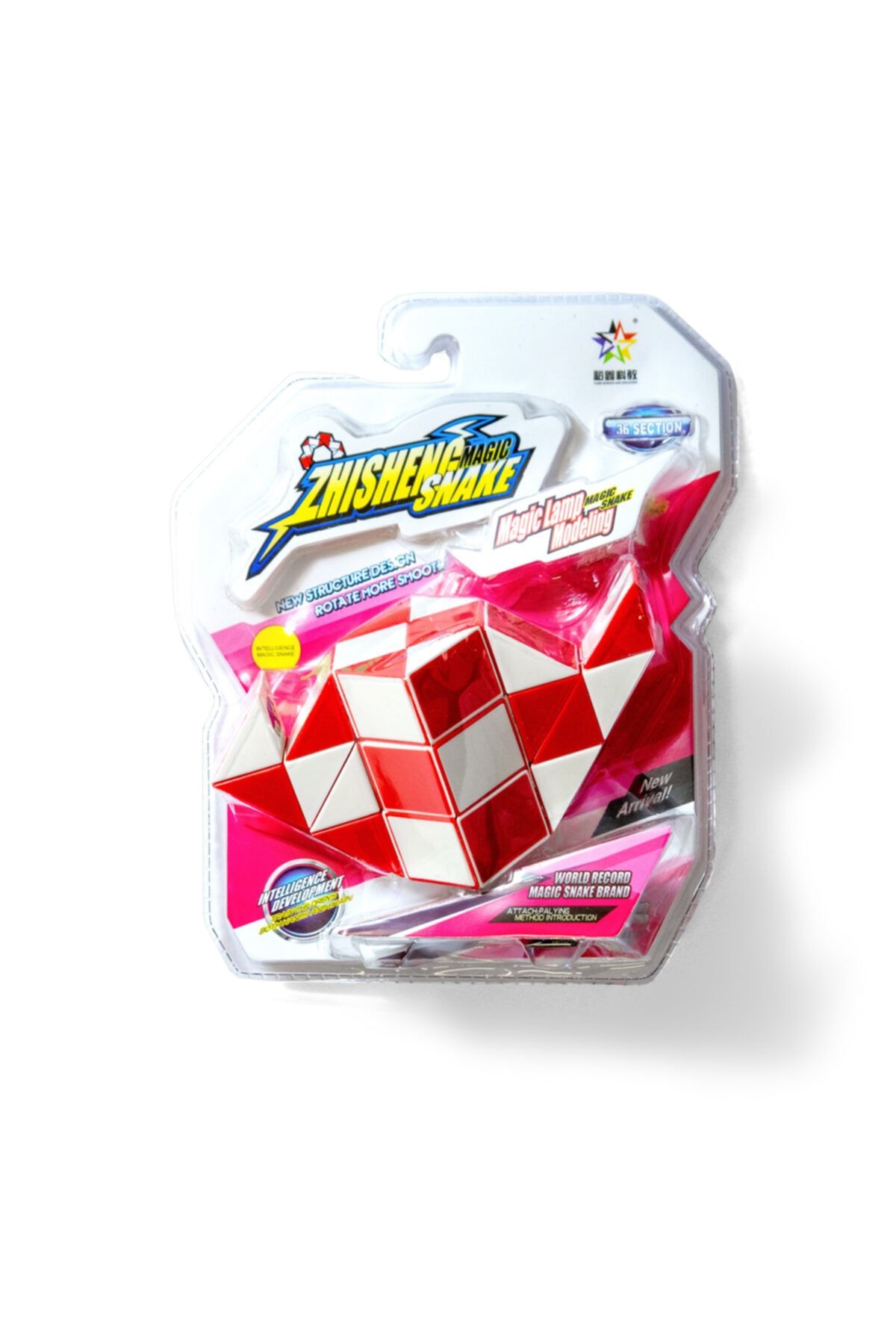 başel magic snake Rubiks Magic Snake 36 Segment 3d Küp Blister Paket ( Kırmızı )
