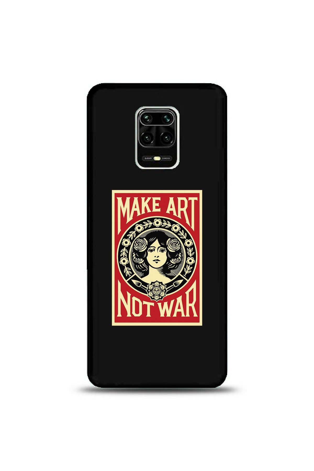 shoptocase Xiaomi Redmi Note 9s/pro Uyumlu  Make Art Not War Desenli Telefon Kılıfı