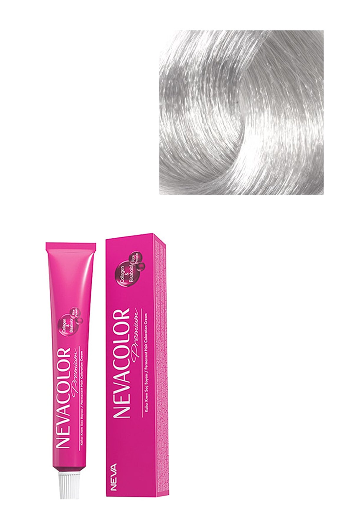 Neva Color Premium Kalıcı Saç Boyası 0.01 - Yoğun Gümüş Gri
