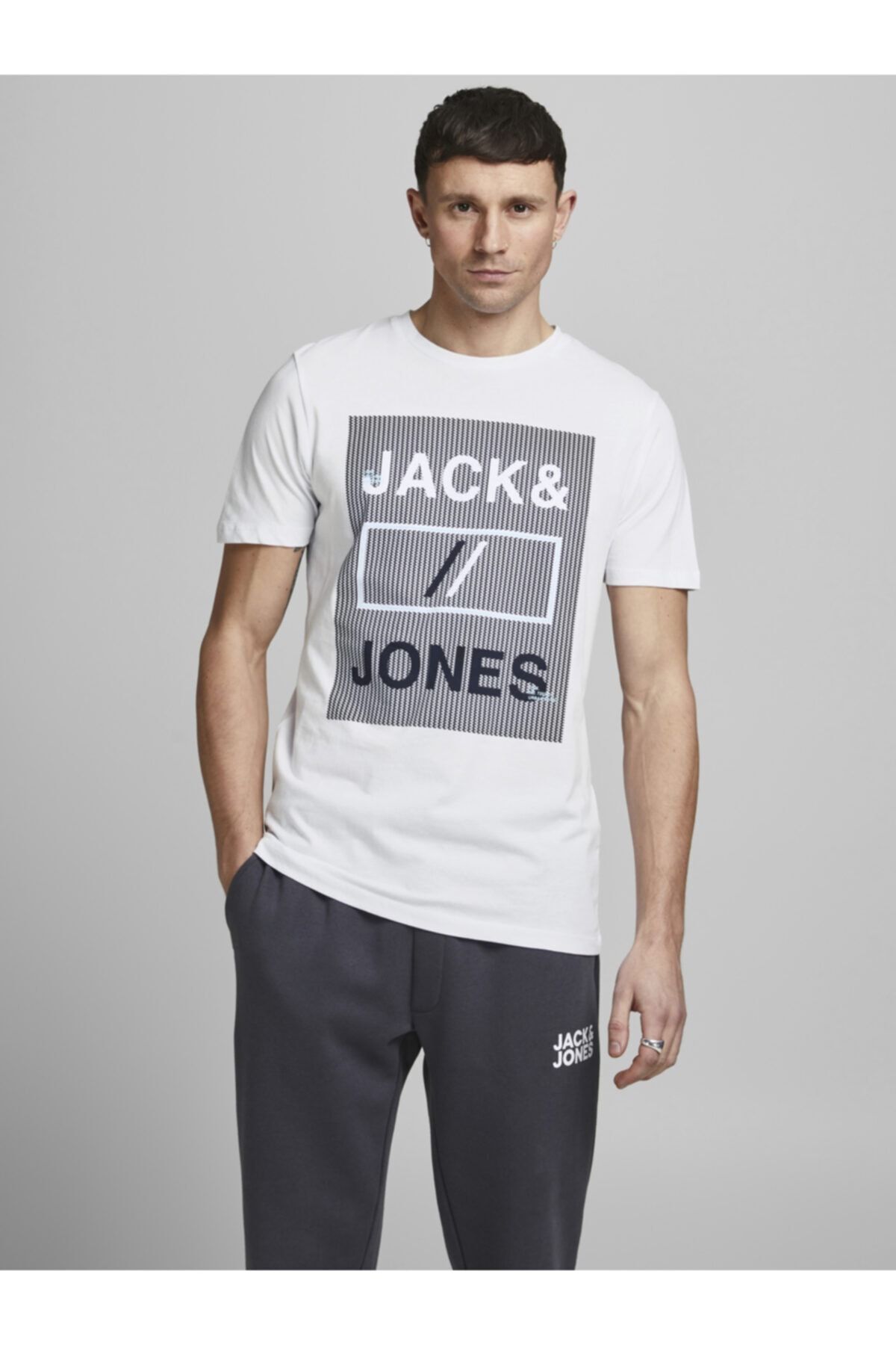Jack & Jones JCOROJAR TEE SS FST Beyaz Erkek T-Shirt 101069370
