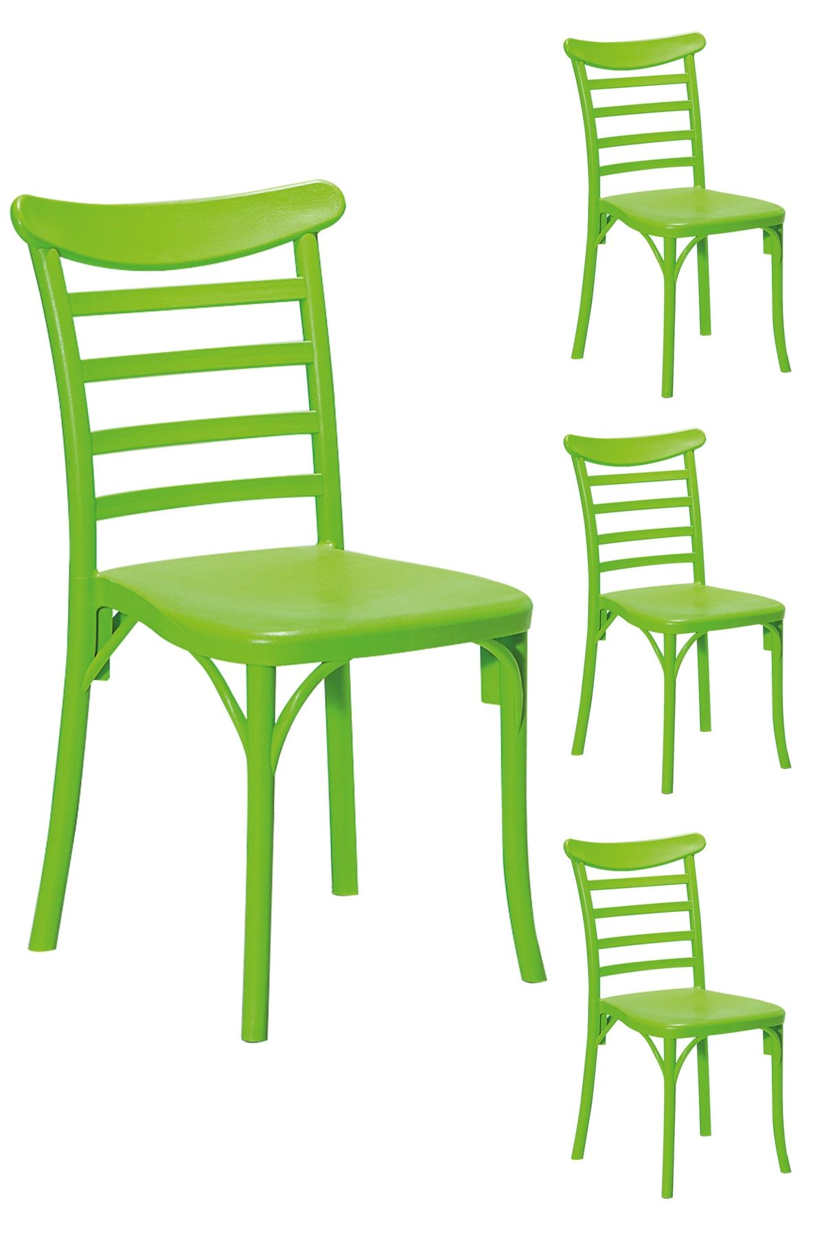 SANDALİE 4 Adet Efes Yeşil Sandalye / Balkon-bahçe-mutfak