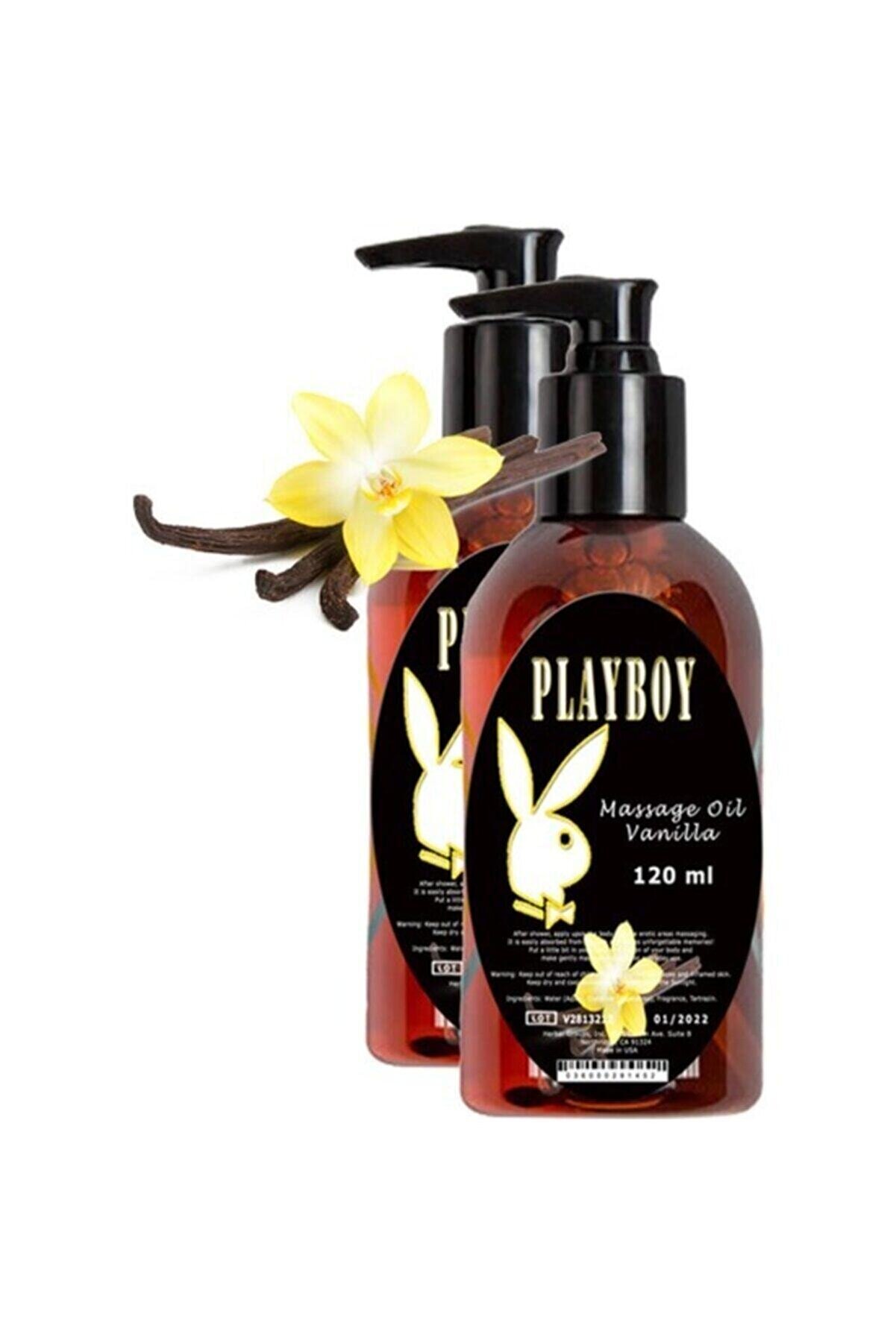 Playboy Vanılla Aromaterapi Massage Oil 2 Adet Vanilya Aromalı Vücut Masaj Yağı 120 ml
