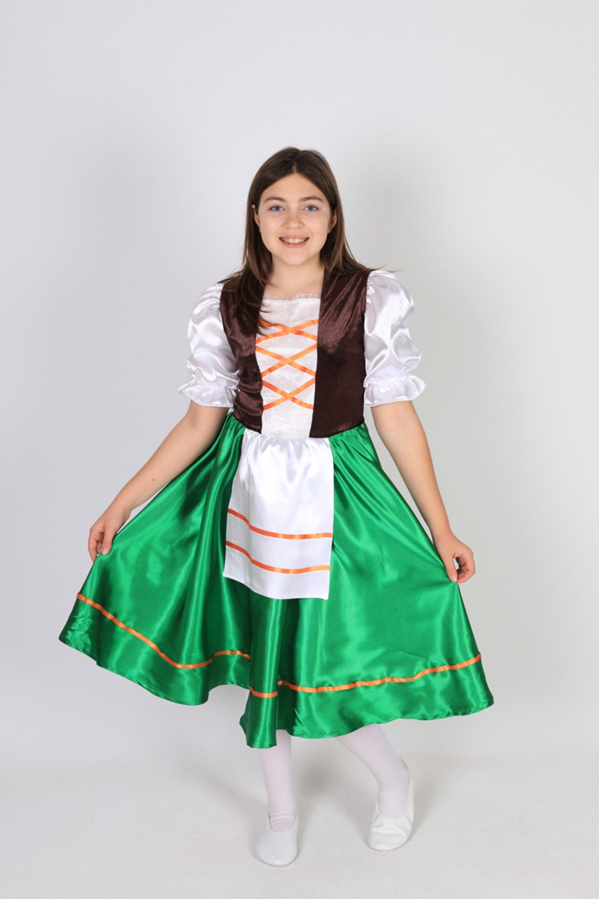 Annee Bakk Kız Çocuk Beyaz Hollanda Kostümü Kıyafeti