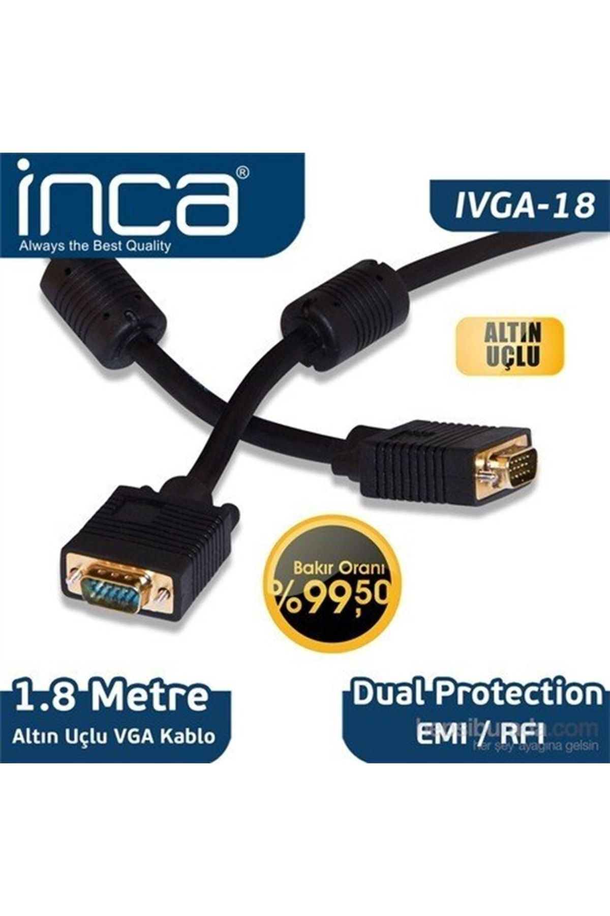 Inca Ivv-01 15pin Erkek 1,8 Vga Kablo