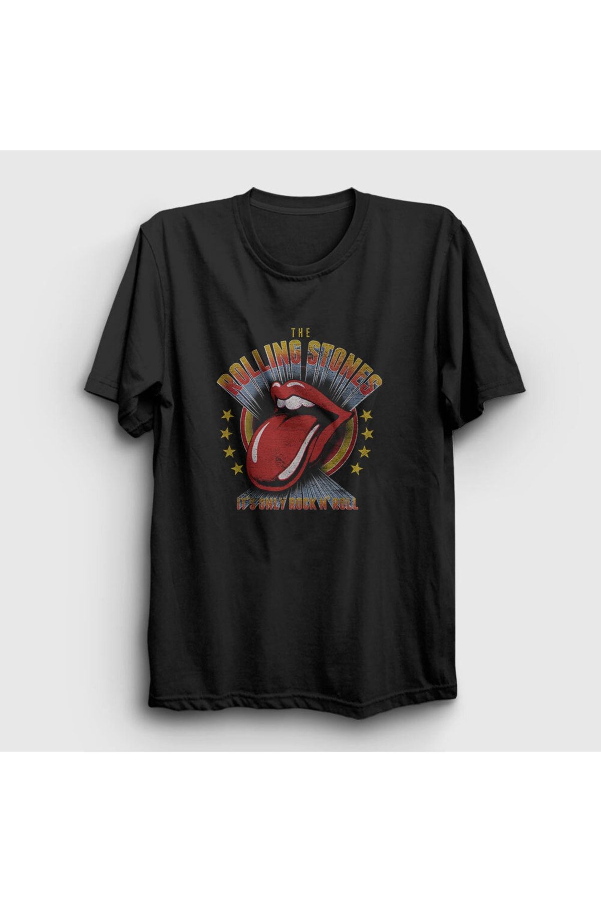 Presmono Unisex Siyah Vintage The Rolling Stones T-shirt 118917tt