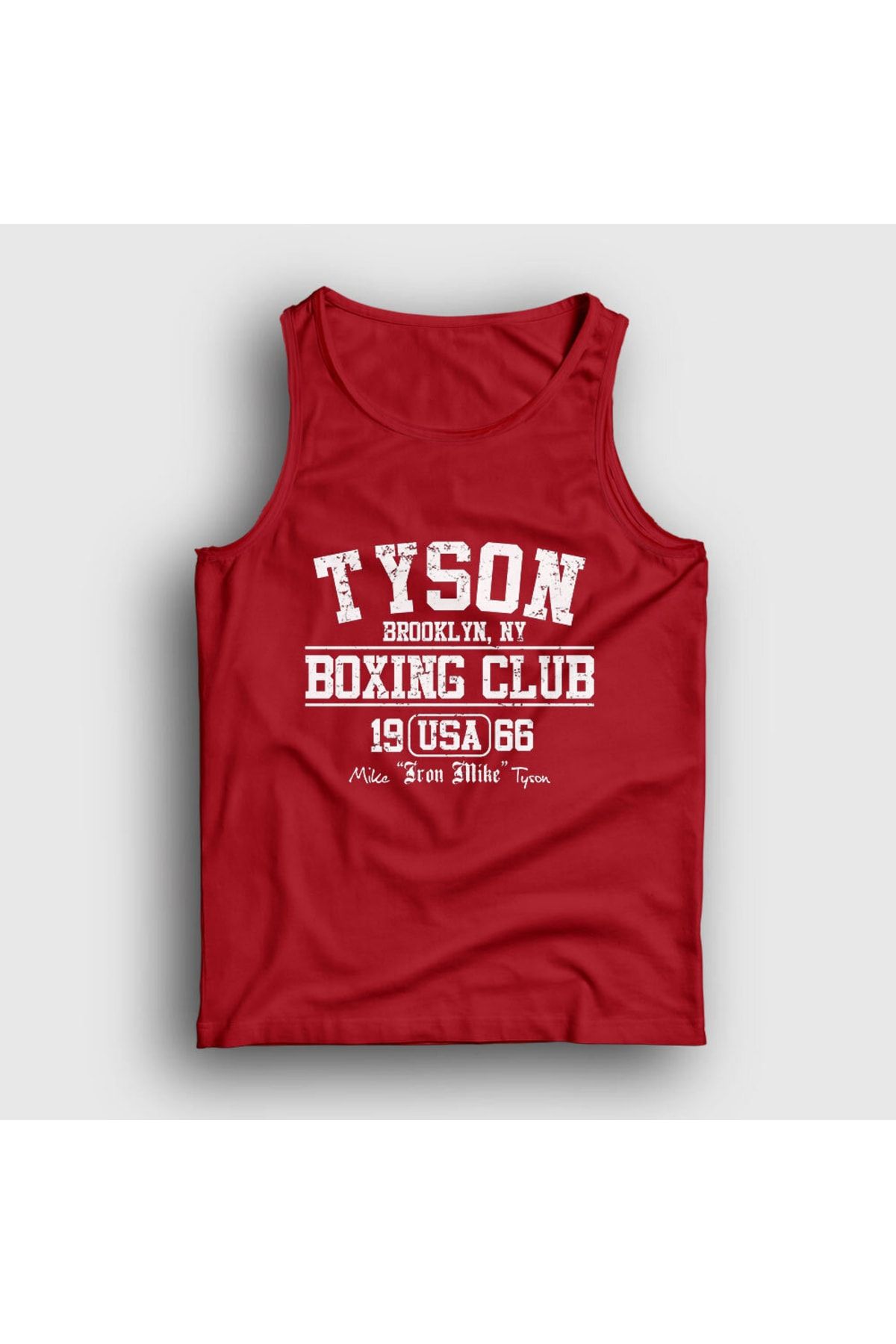Presmono Unisex Kırmızı Boxing Club Mike Tyson Atlet 157772tt
