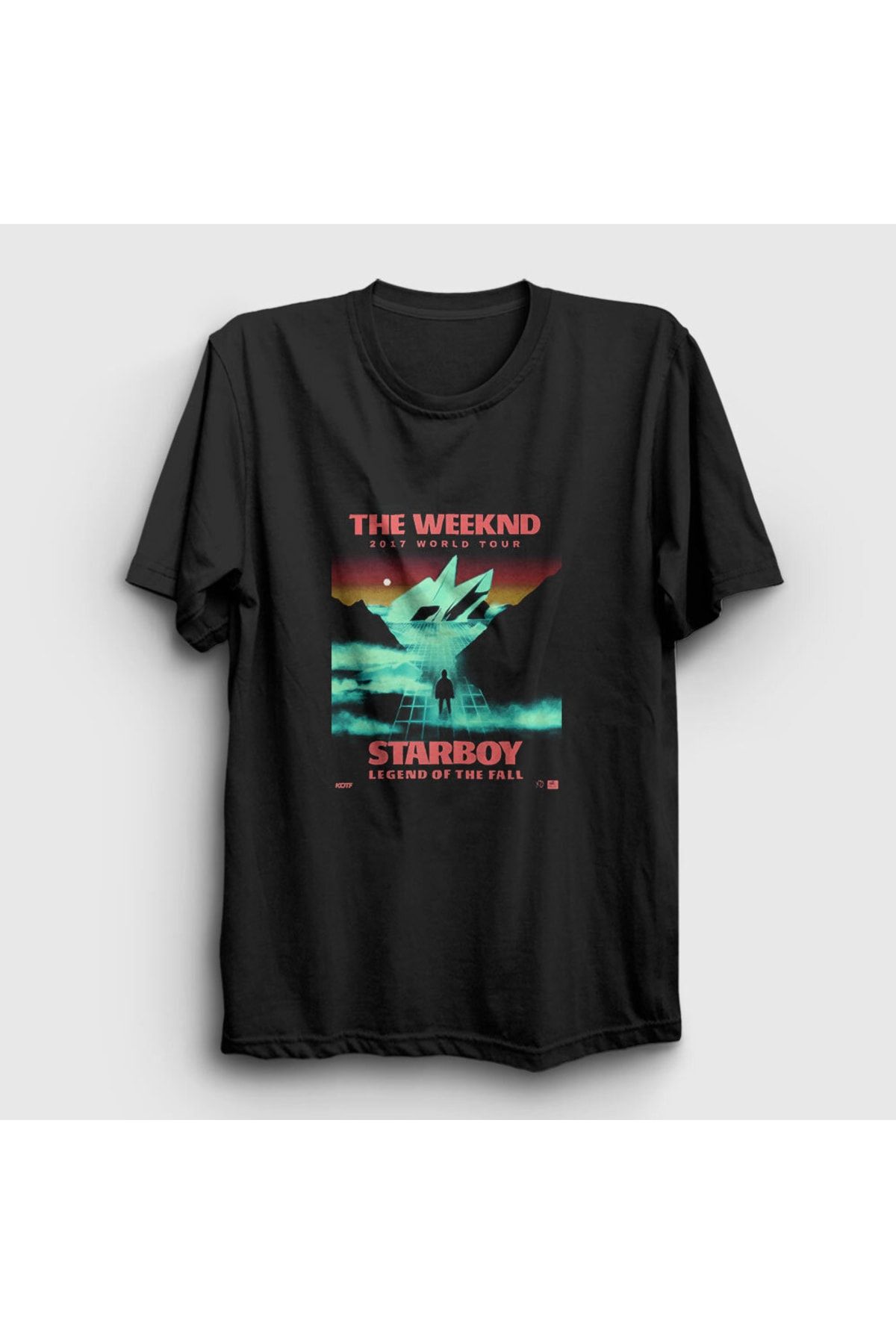 Presmono Unisex Siyah Tour Starboy The Weeknd T-shirt 158980tt