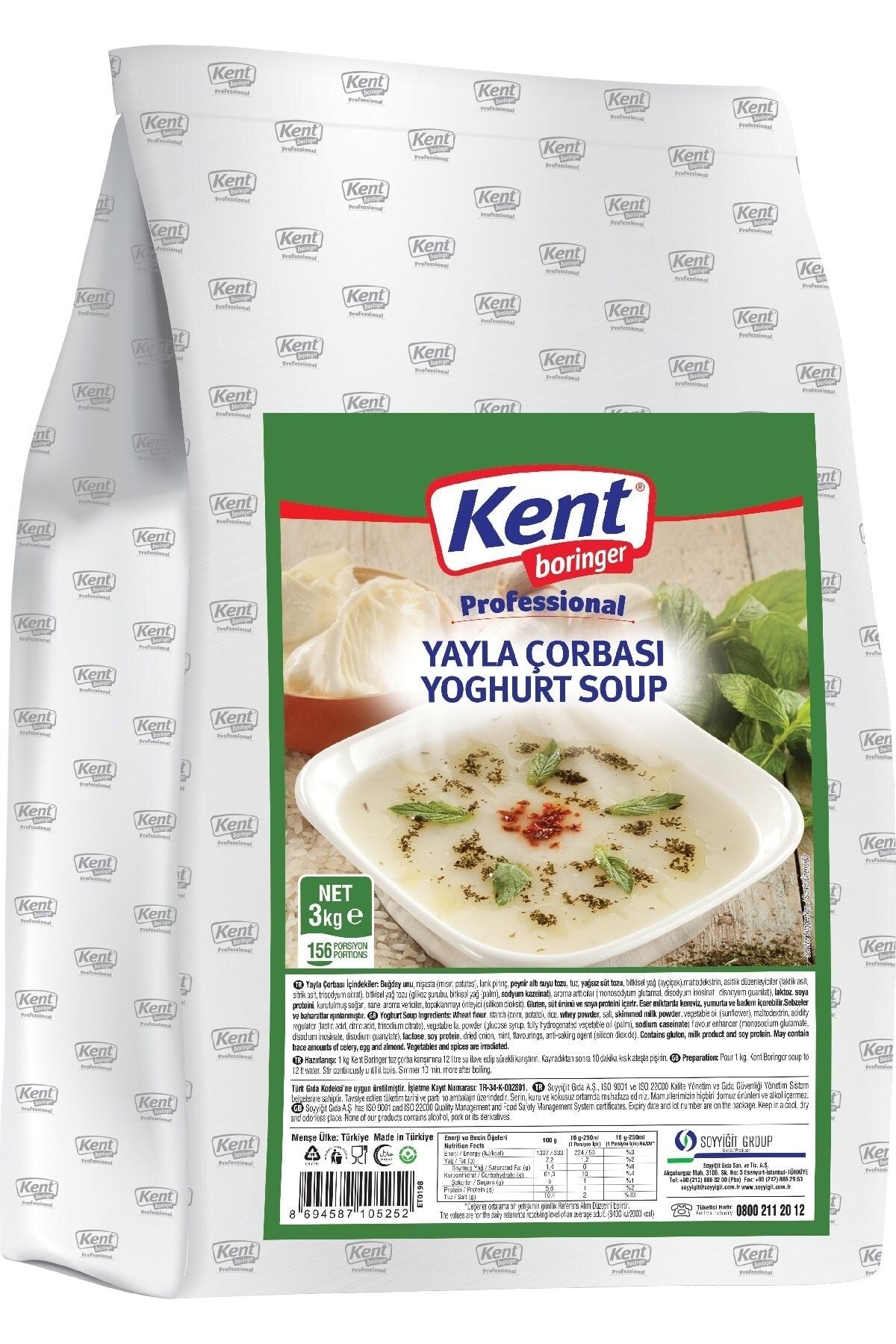 Kent Boringer Yayla Çorbası 3 Kg