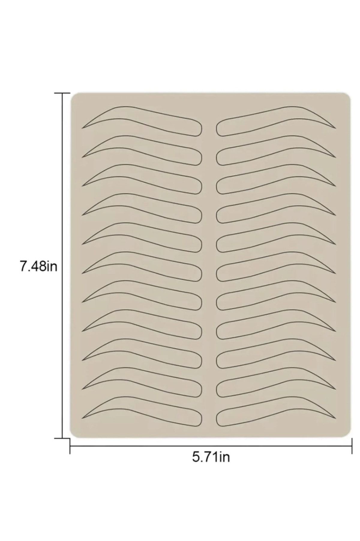 missperla Pudralı Microblading Çalışma Lateks Kaş Şablonlu (1 ADET)