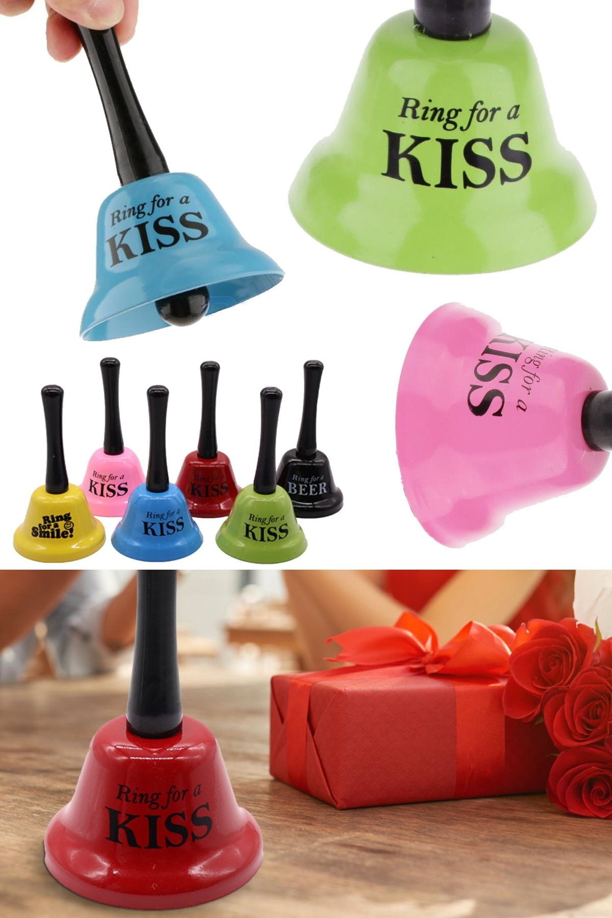 Utelips Eğlenceli Gece Eşinizi Uyandırma Öpüşme Çanı Sevgililer Için Sexy Yatak Oyuncağı Zil Çanı Sexy Zil