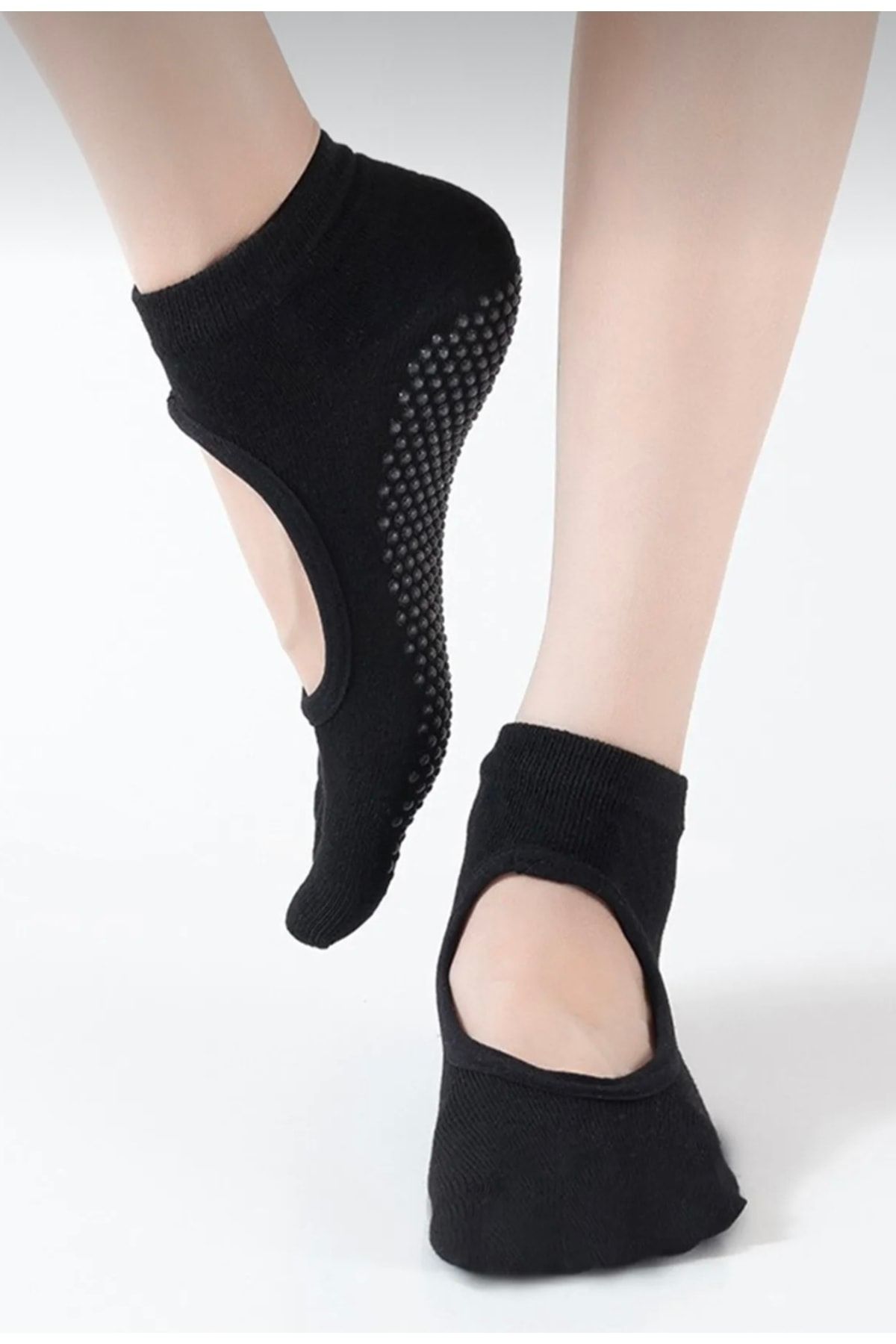Fancy Kadın Özel Kaydırmaz Taban Pilates Çorap 3 Adet