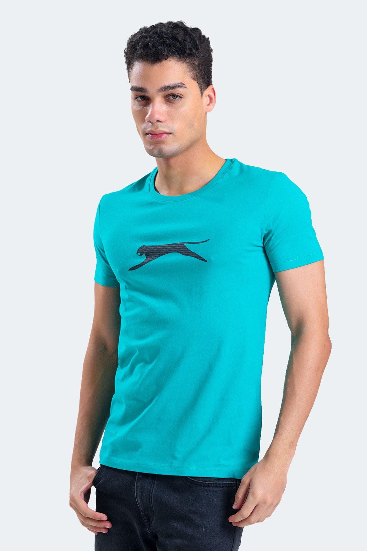 Slazenger Sector Erkek T-shirt Açık Yeşil
