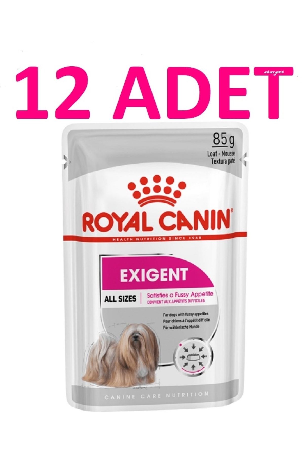 Royal Canin Exigent Pouch Yaş Köpek Maması 85 Gr X 12 Adet