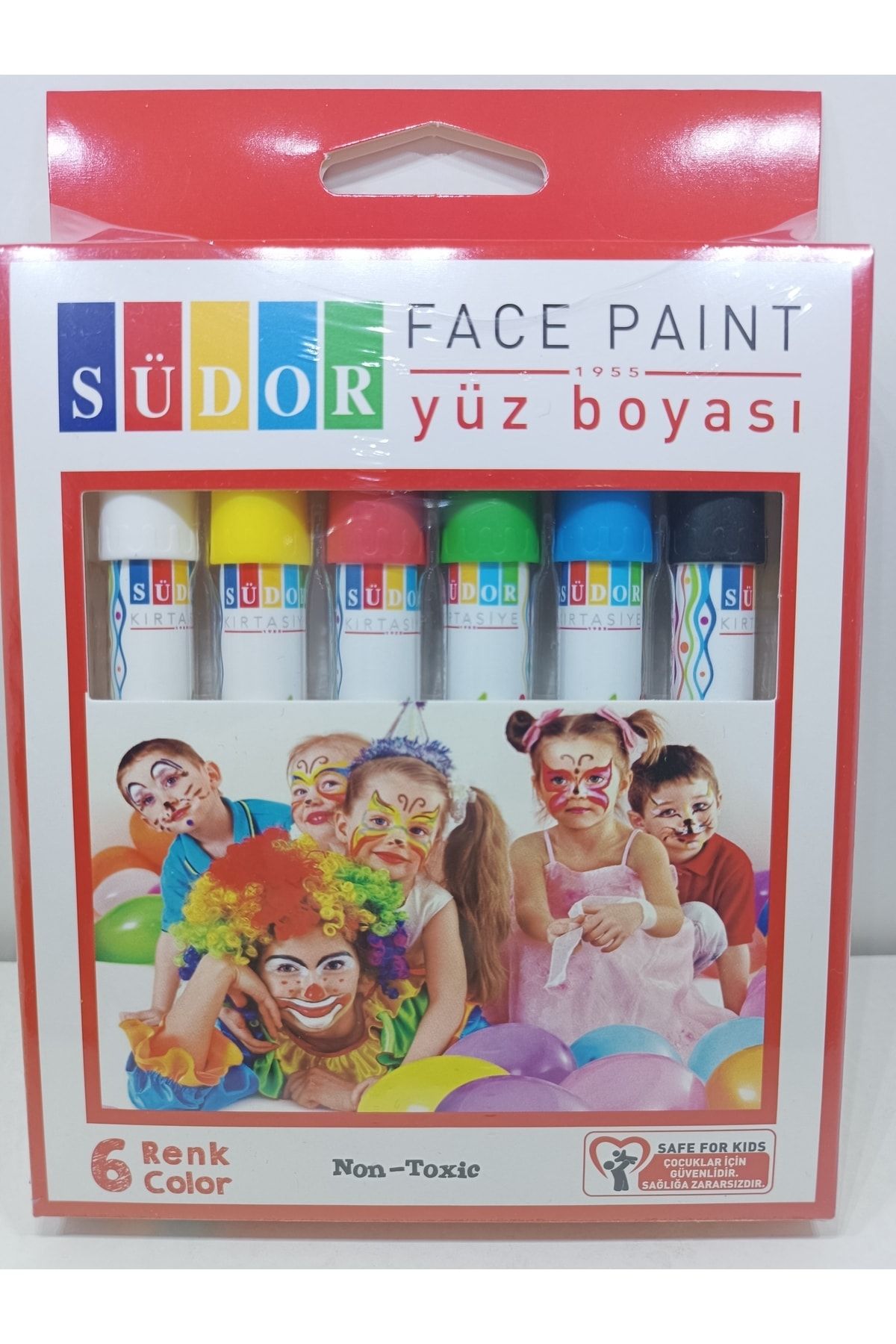 Südor Yüz Boyası / Yüz Boyama Kalemi / Palyaço Kalemi - 6 Renk