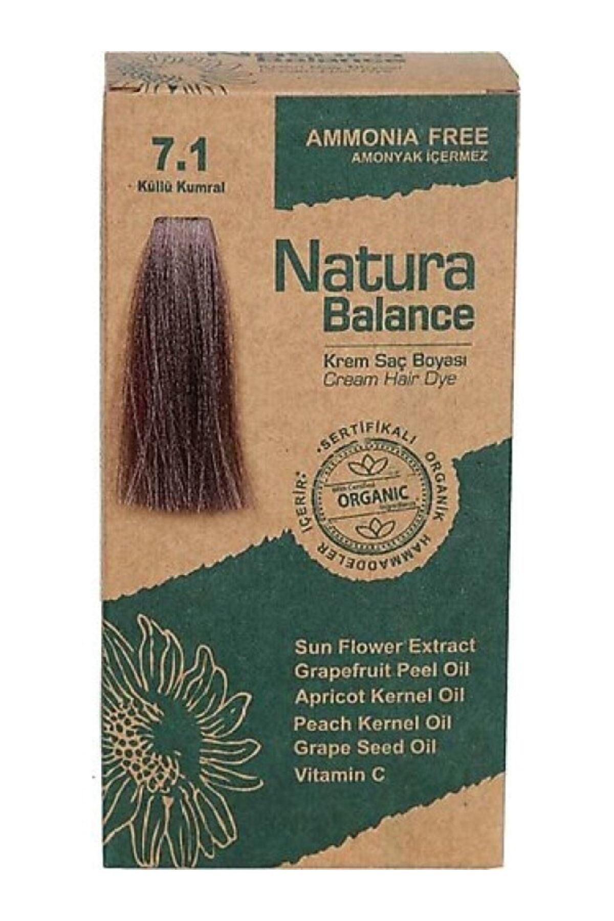 NATURABALANCE Natura Balance Krem Saç Boyası - Organik Sertifikalı Küllü Kumral 7.1