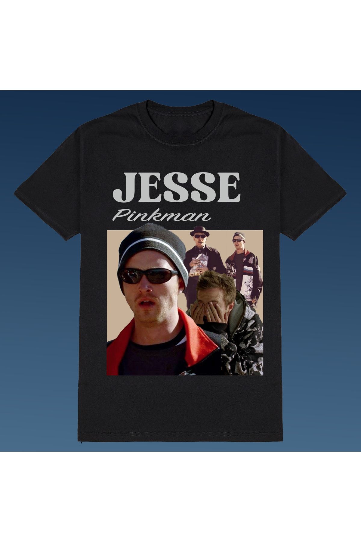 COTTONRULZ Jesse Pınkman Breaking Bad Siyah Oversize Unisex %100 Pamuklu Bisiklet Yaka Kısa Kollu T-shirt