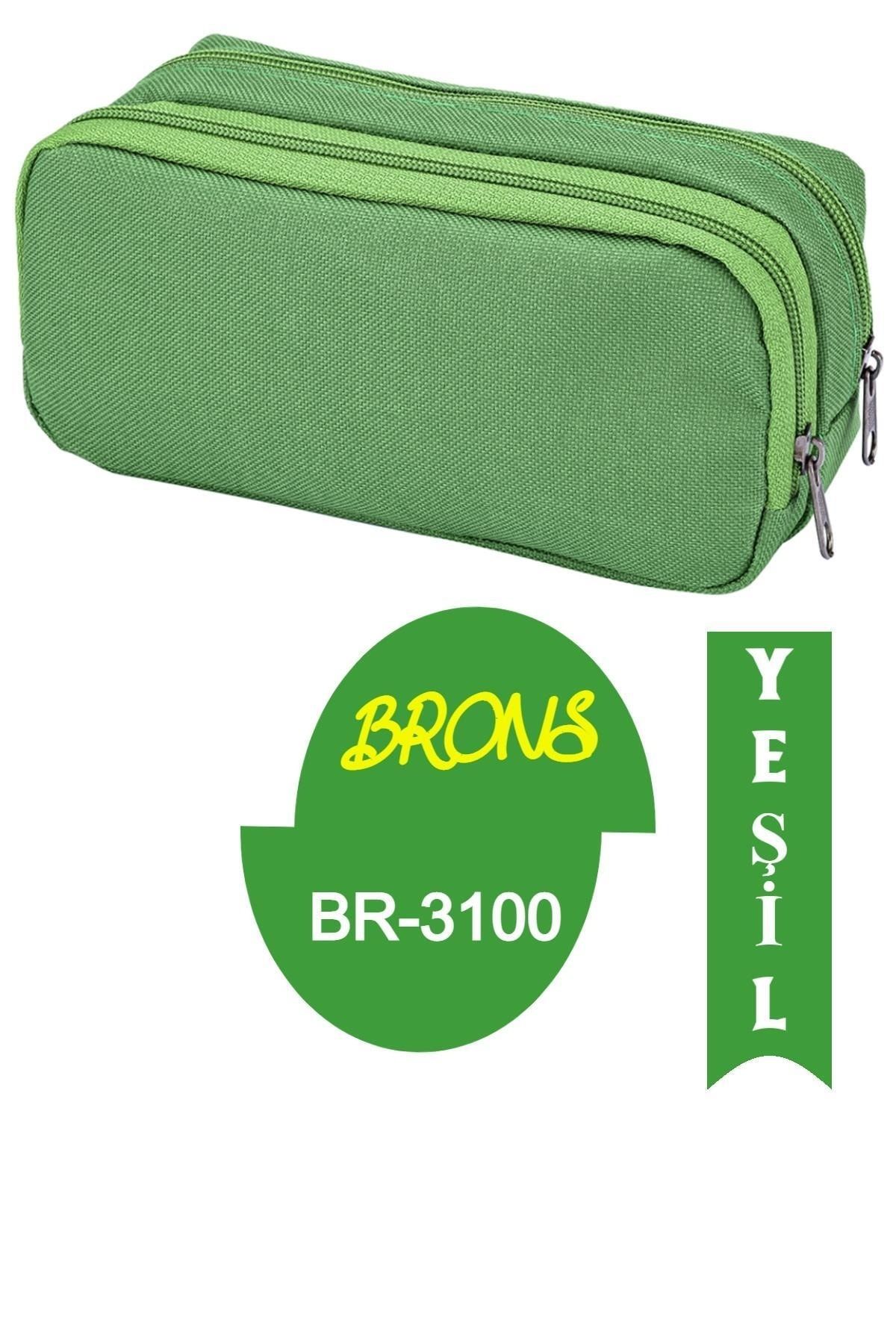 Brons Çift Bölmeli Iki Gözlü Kalemlik Yeşil Br-3100