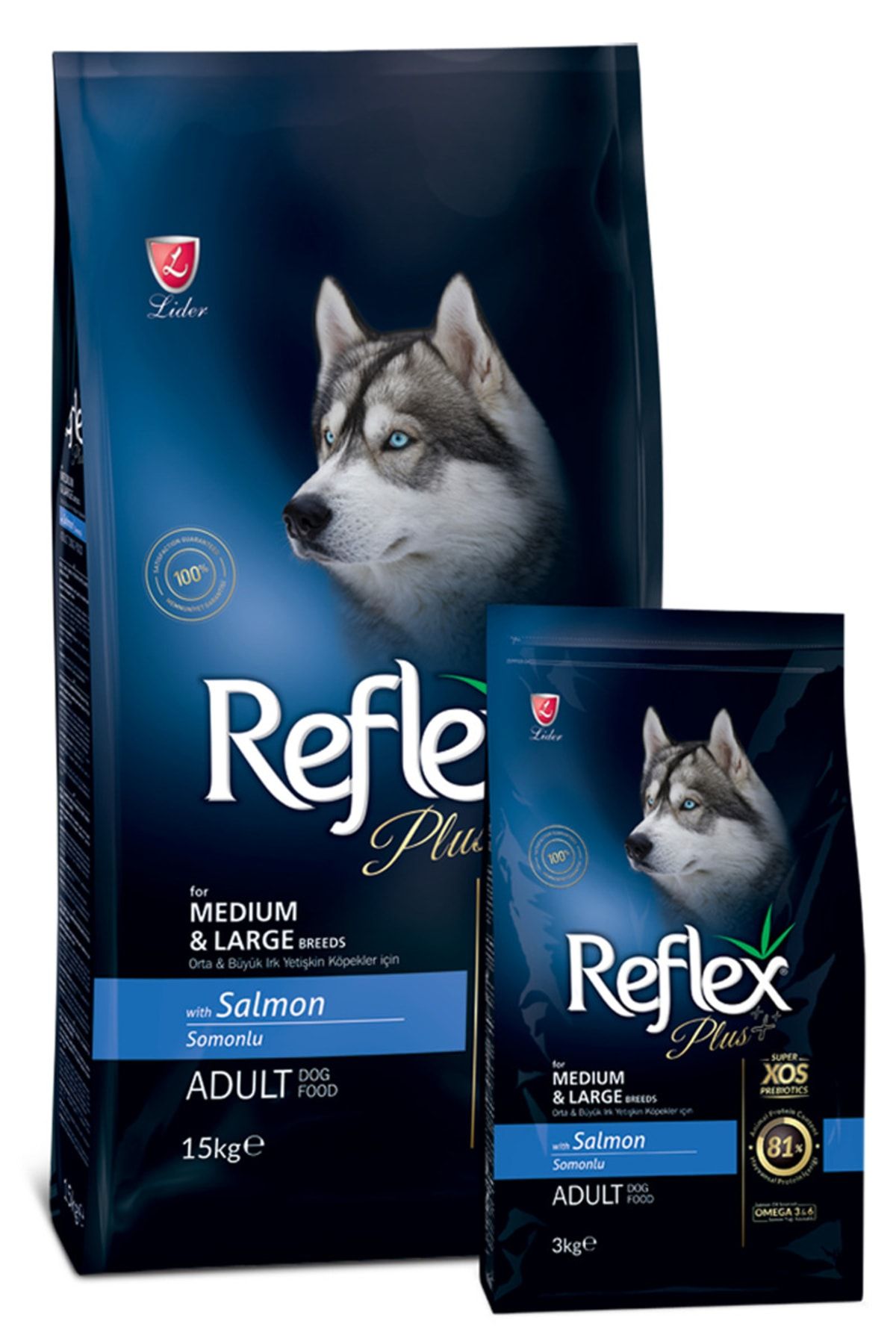Reflex Plus 15 Kg Somonlu Orta & Büyük Irk Yetişkin Köpek Maması