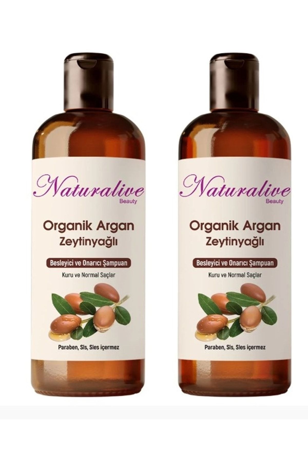 Naturalive Kuru Ve Normal Saçlar Için Şampuan (2 Adet) 500ml+500ml Gimdes Sertifikalı