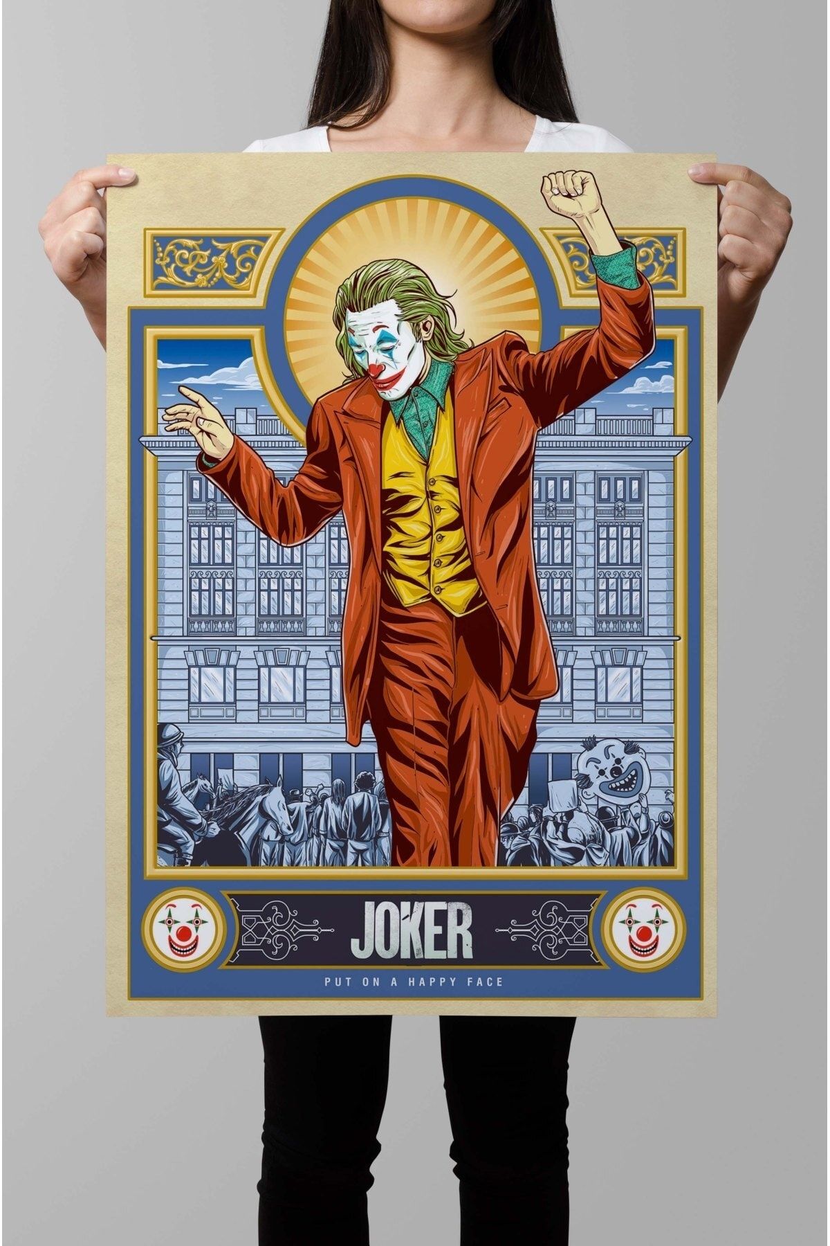 Denizposter Joker, Mutlu Bir Yüz Ifadesi Takın, Nostaljik Poster, 50x70