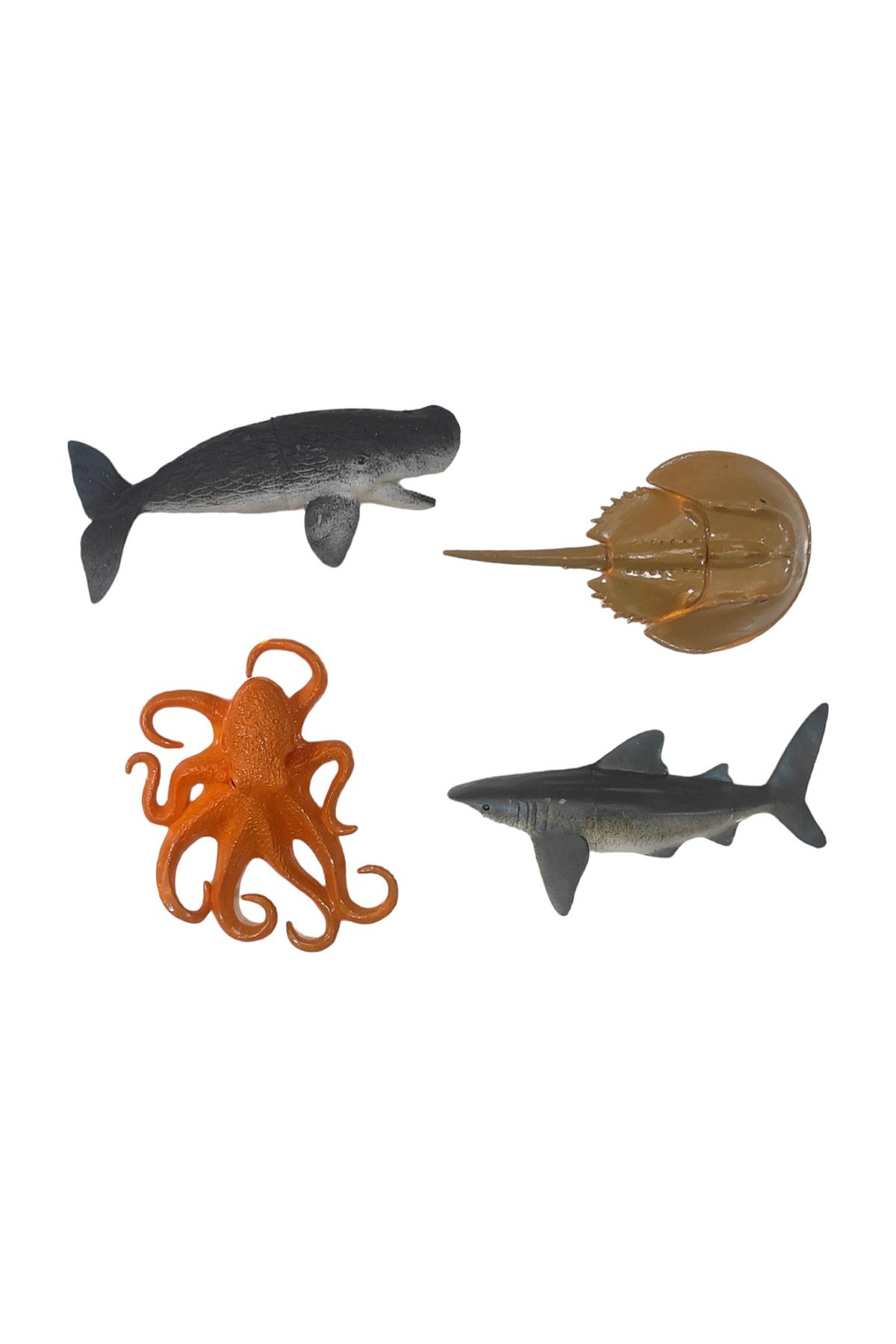 Brother Toys Büyük Boy Özel Seri 4'lü Okyanus Hayvan Seti Mavi Balina, Ahtapot, Köpek Balığı, Vatoz Balığı