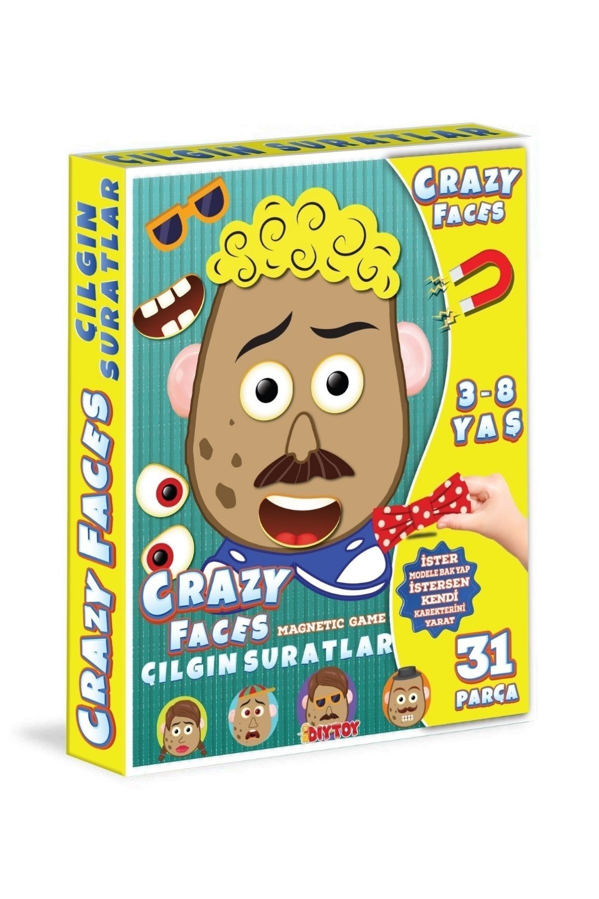 Diytoy Crazy Faces Çılgın Suratlar Manyetik Oyun