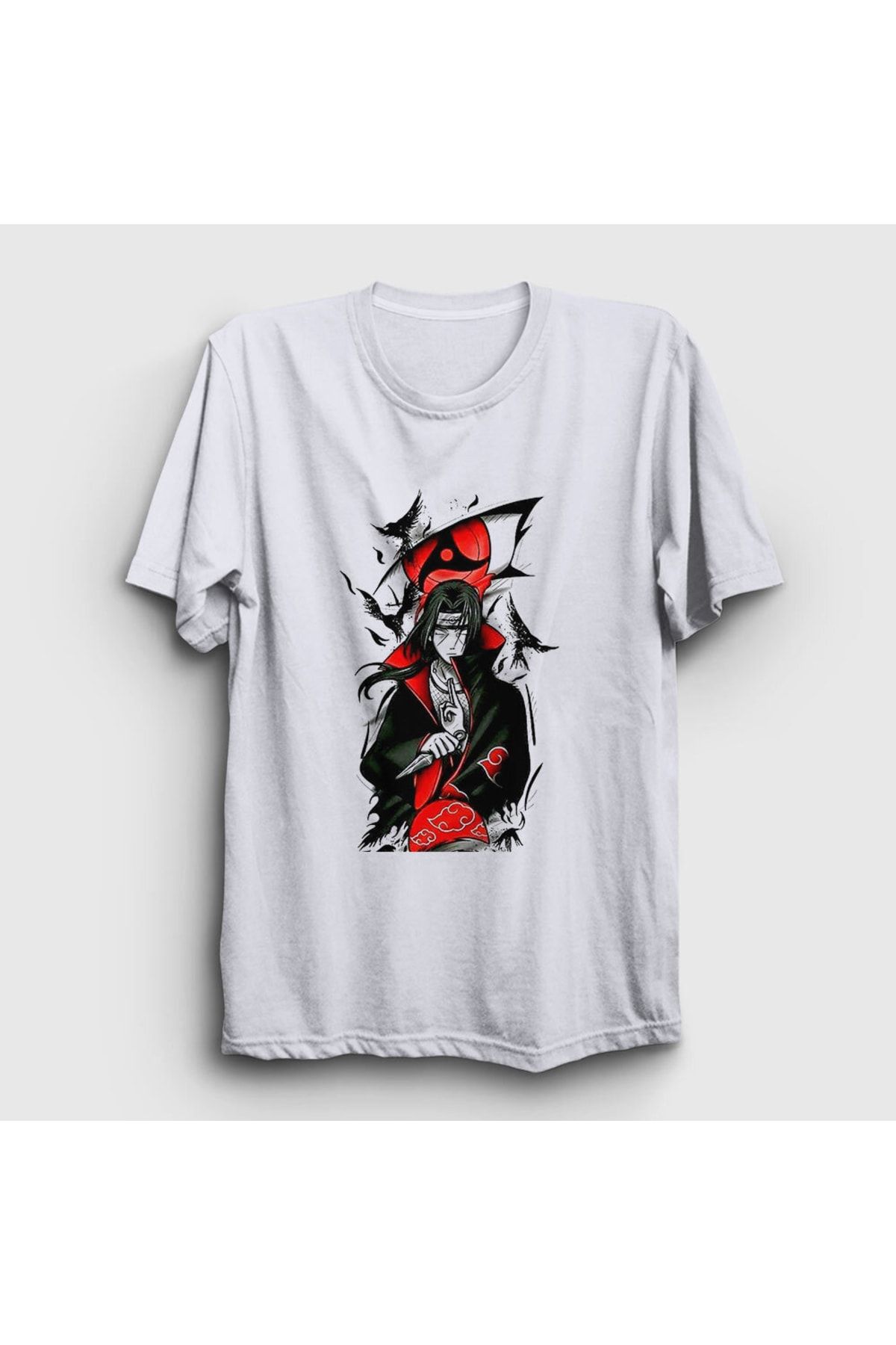 Presmono Unisex Beyaz Genjutsu Uchiha Itachi Anime Naruto T-shirt 317730tt