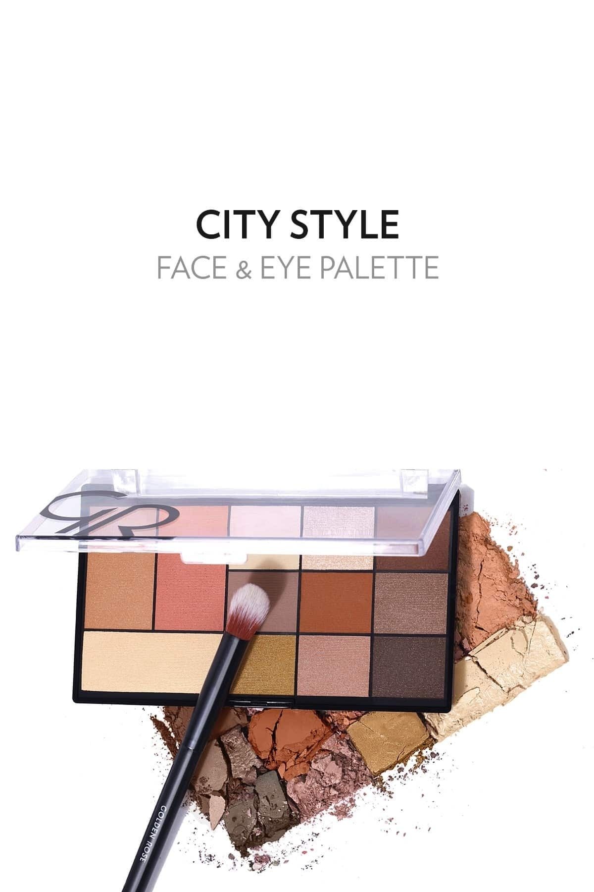 Golden Rose City Style Face&eye Palette-no: 01 Warm Nude - Makyaj Paleti