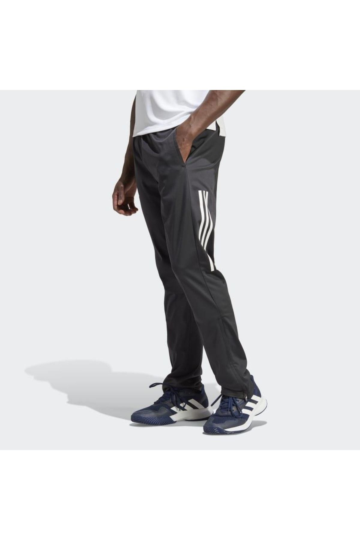 adidas Black 3-stripes Knitted Tennis Joggers Ht7180