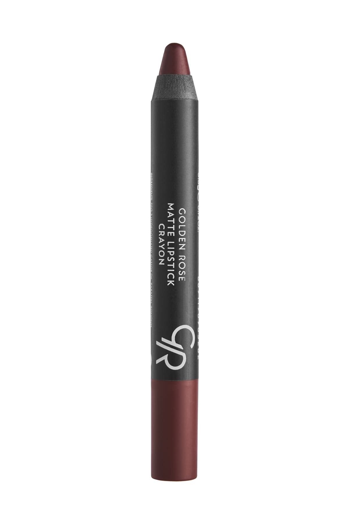 Golden Rose Matte Lipstick Crayon No: 01 Chocolate Brown - Mat Kalem Ruj