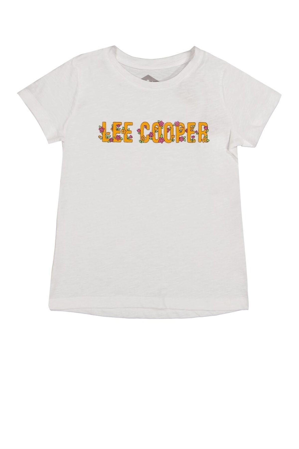 Lee Cooper Yard Kız Çocuk Bisiklet Yaka T-shirt Beyaz